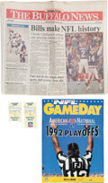 1993 Buffalo Bills Vs. Houston Oilers 'The Comeback' Ticket Stubs