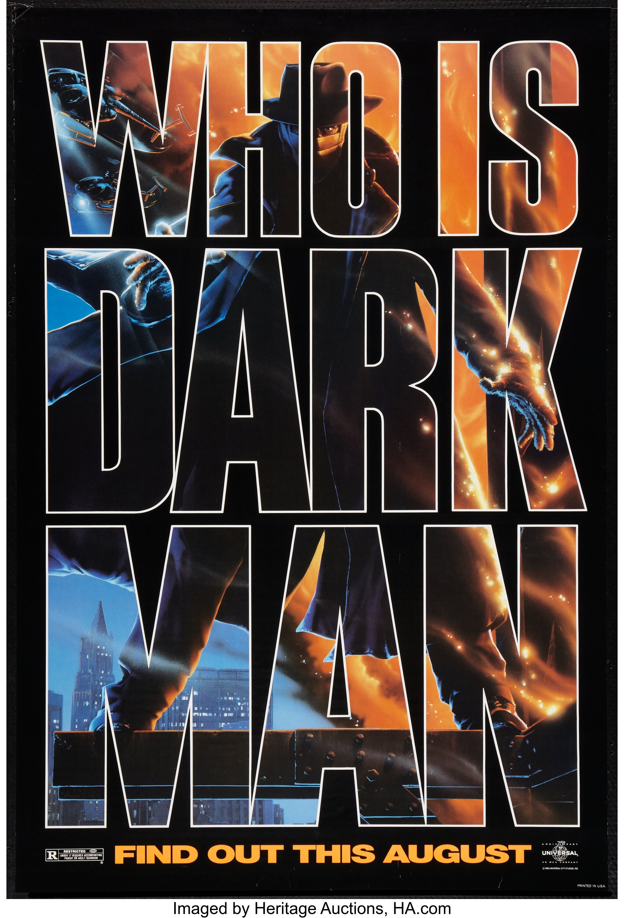 Darkman Lot Universal 1990 One Sheets 2 27 X 41 Ss Ds Lot Heritage Auctions