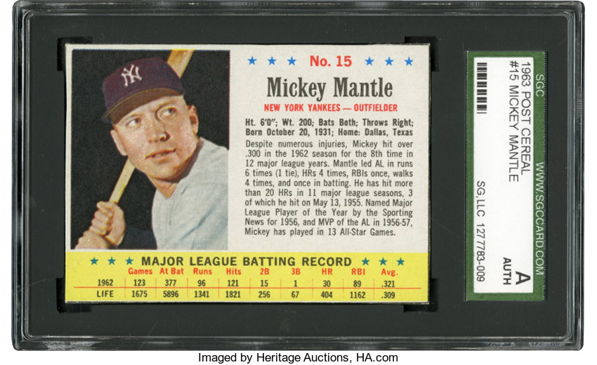 Auction Of Mickey Mantle Card Smashes All Previous Records