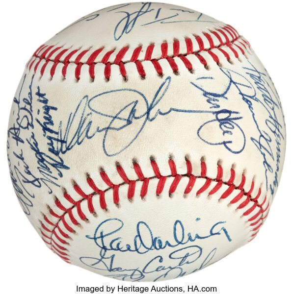 1986 Atlanta Braves Team Signed Autographed Official National League  Baseball