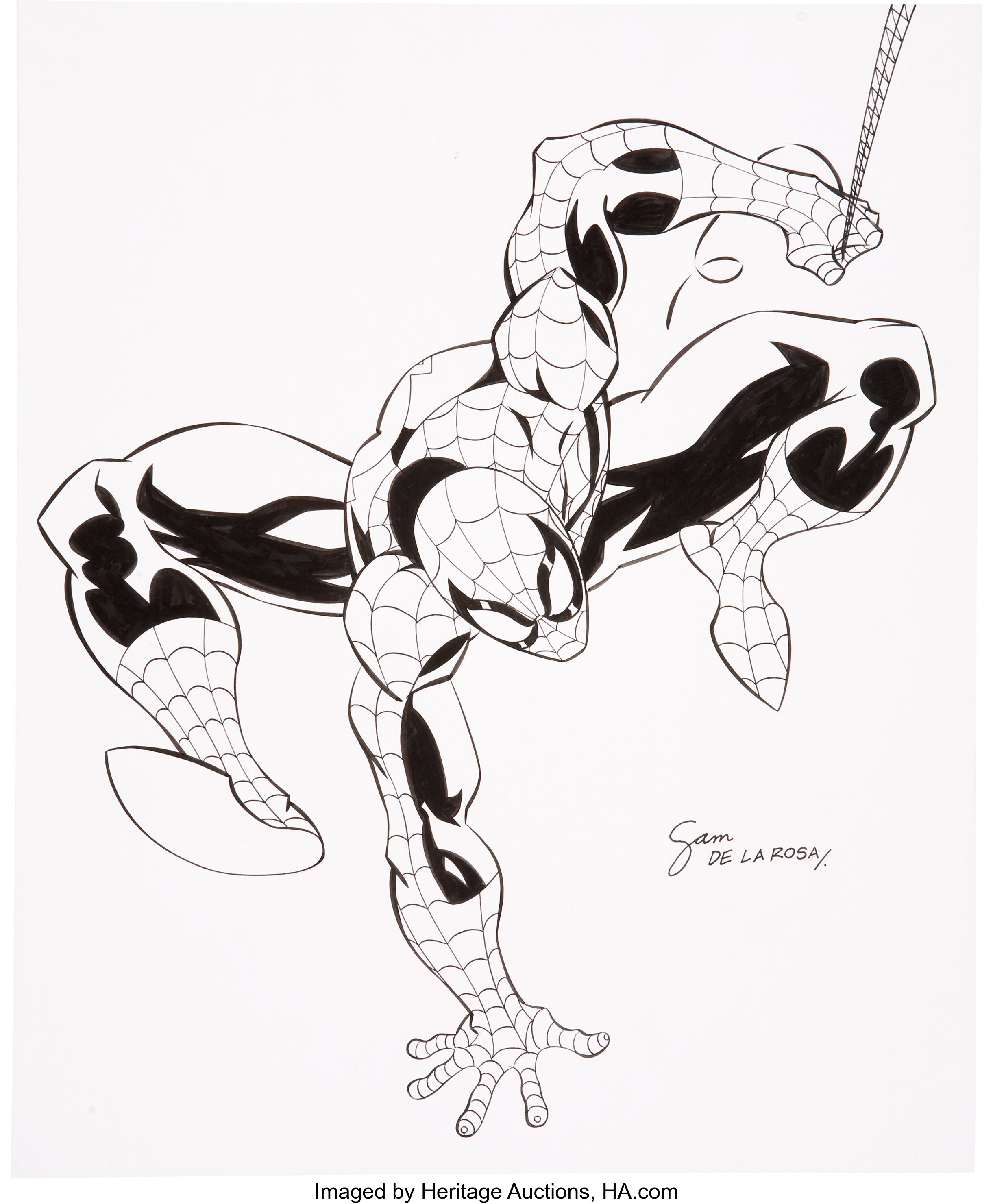 Sam de la Rosa Spider-Man Illustration Original Art (undated).... | Lot  #11500 | Heritage Auctions