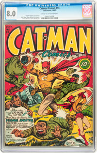 Cat-Man Comics #9 (Holyoke, 1942) CGC VF+ 8.5 Off-white pages., Lot  #92146