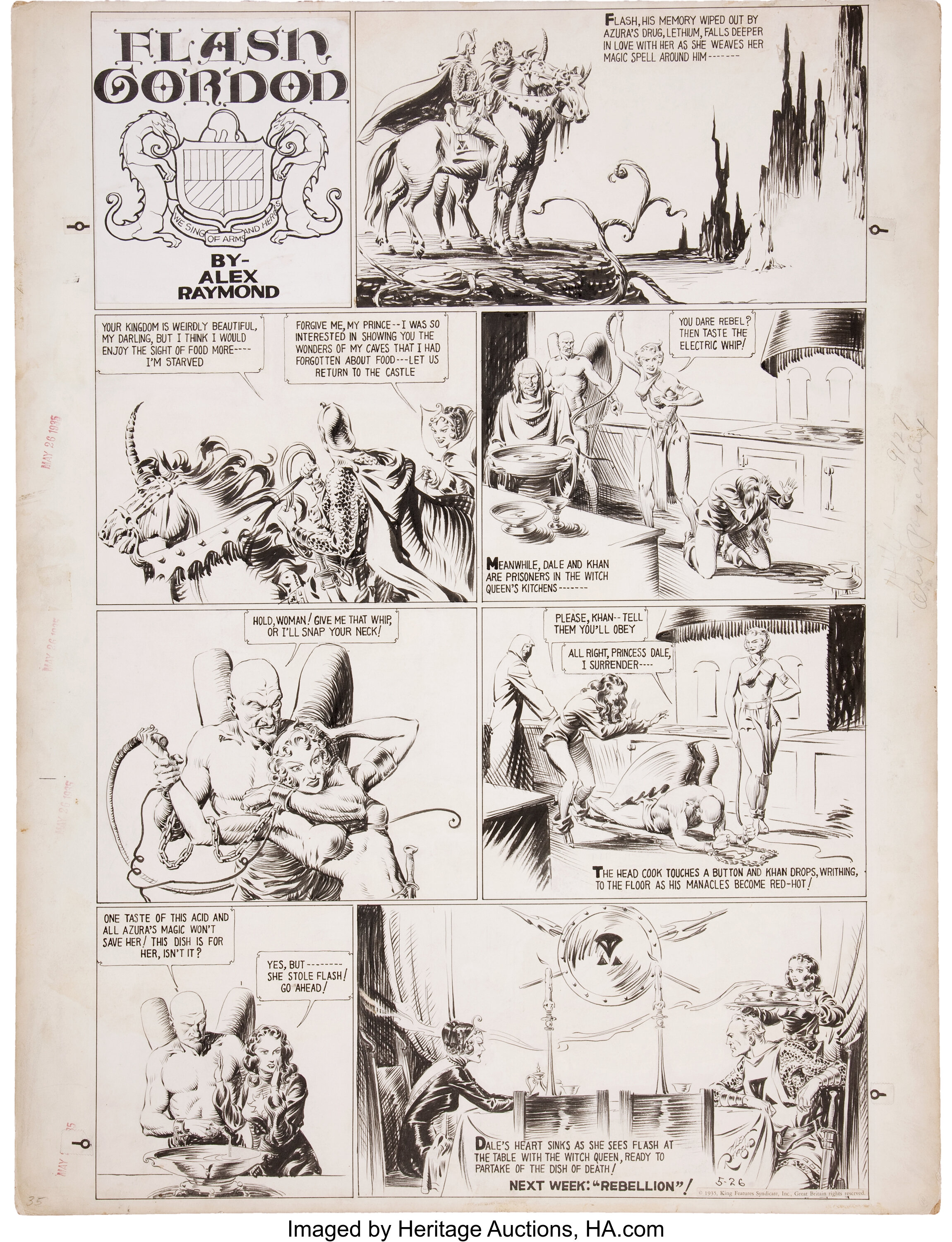 Alex Raymond Flash Gordon Full-Page Format Sunday Comic Strip | Lot ...