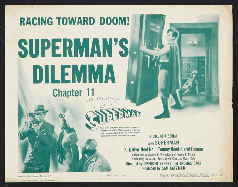Image result for images of 1948 chapter serial superman