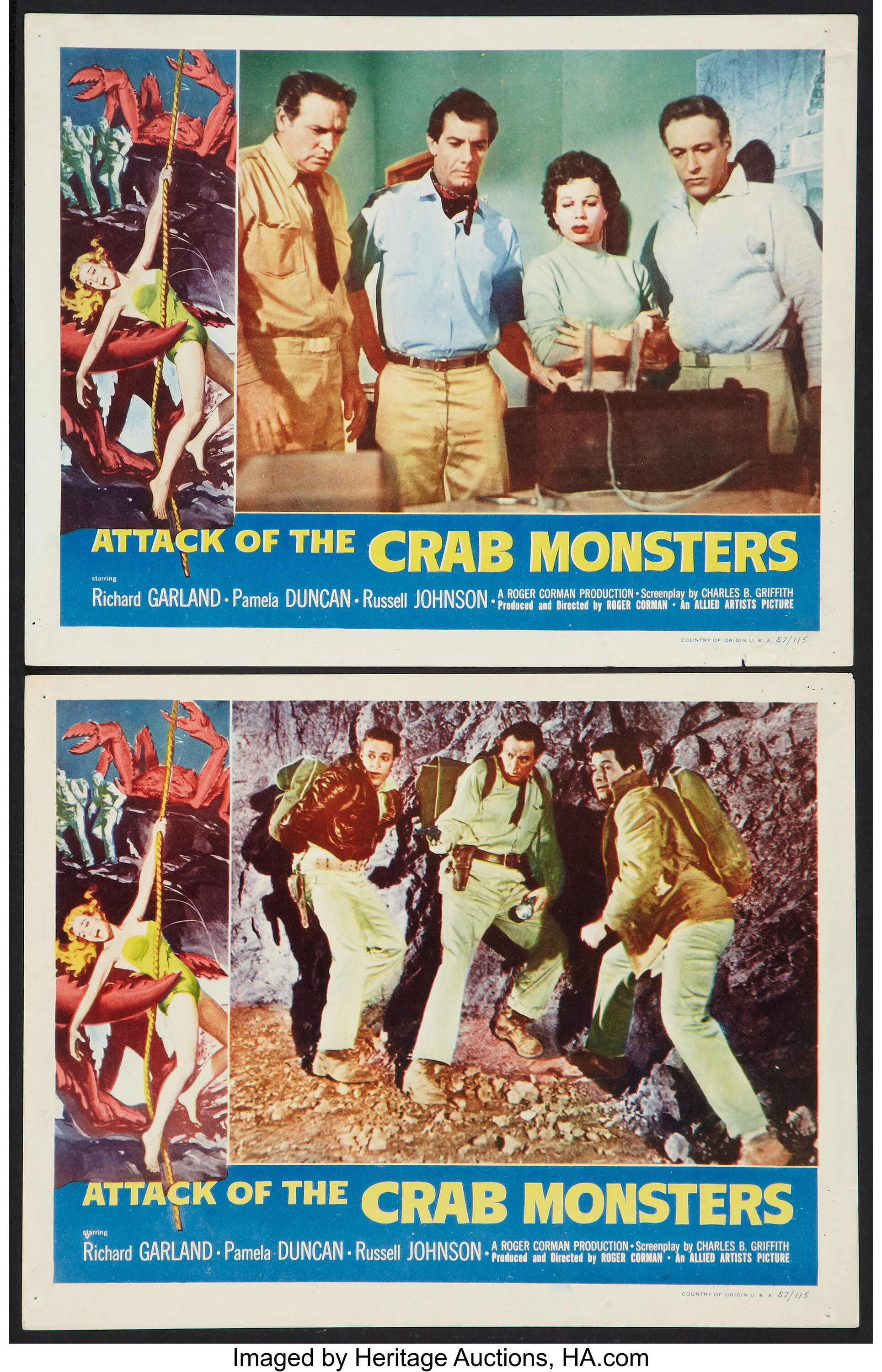 Attack Of The Crab Monsters Allied Artists 1957 Lobby Cards 2 Lot 53026 Heritage Auctions