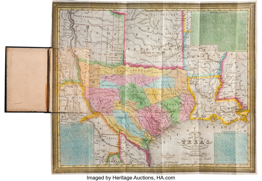 New Map Of Texas Samuel Augustus Mitchell: A New Map of Texas with the Contiguous 