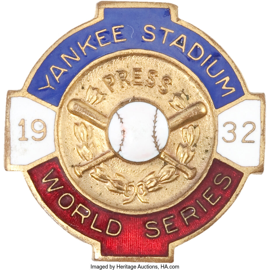 1927 World Series Press Pin (New York Yankees).  Baseball