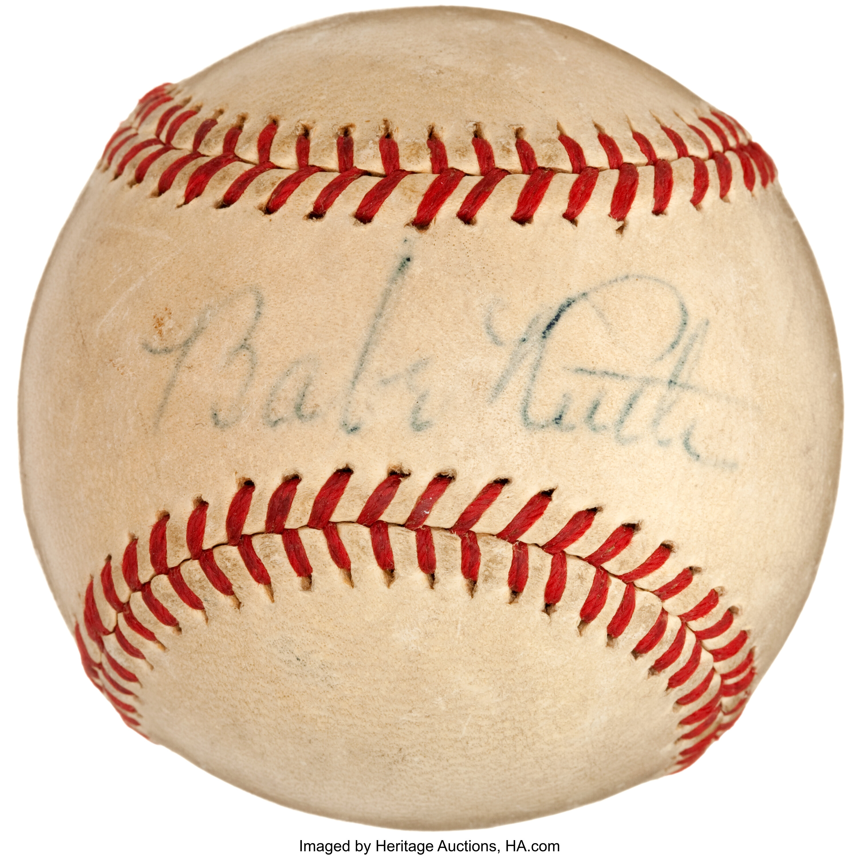 Sold at Auction: BABE RUTH: SIGNED BASEBALL (PSA)