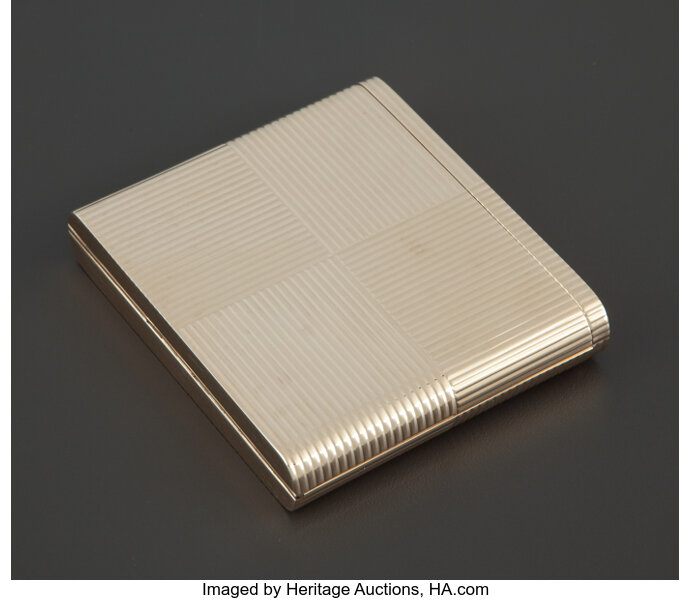 AN AMERICAN GOLD CIGARETTE CASE . Alfred Dunhill, New York, New