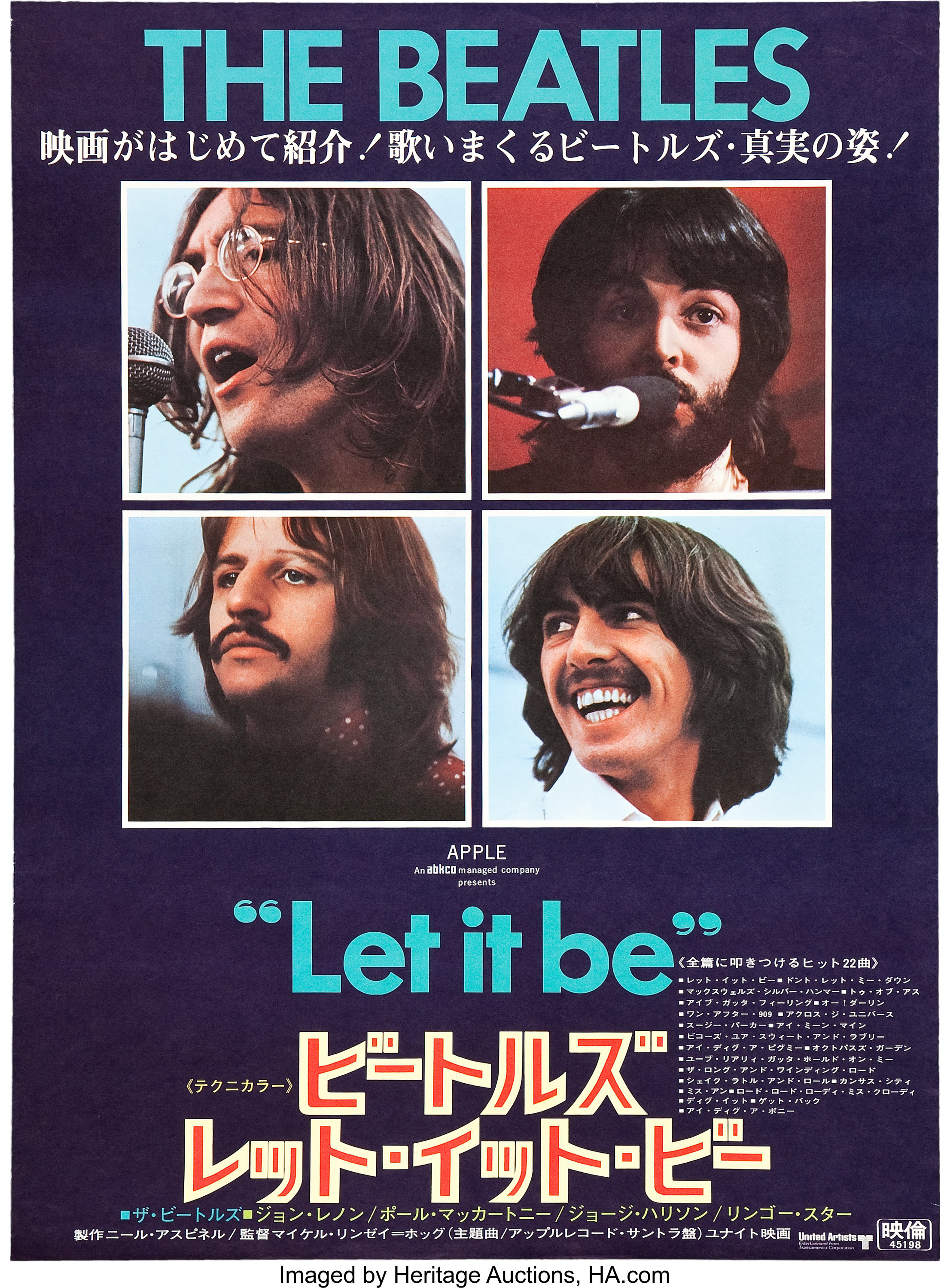 Let It Be United Artists 1970 Japanese B2 X 29 Lot Heritage Auctions