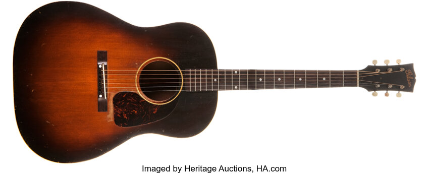 Late 1930s Gibson J 35 Sunburst Acoustic Guitar No Serial Lot Heritage Auctions