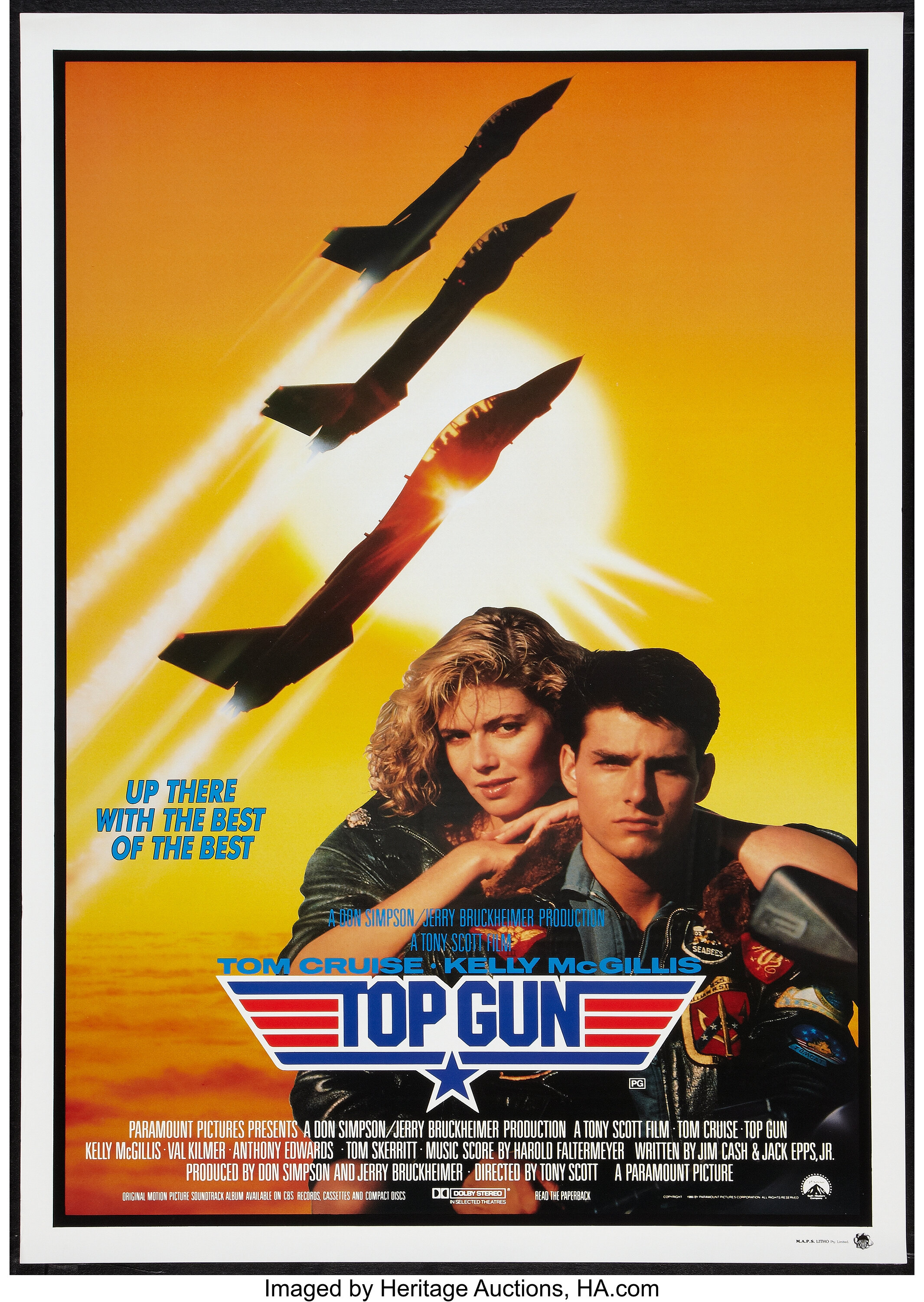 Top Gun Lot Paramount 1986 Australian One Sheet 27 X 40 And Lot 513 Heritage Auctions