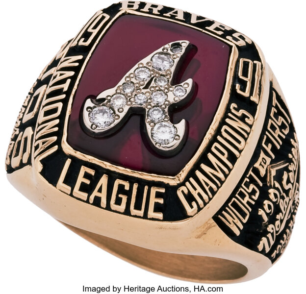 Sold at Auction: 1986 Atlanta Braves Old-Timers Game 14k gold ring