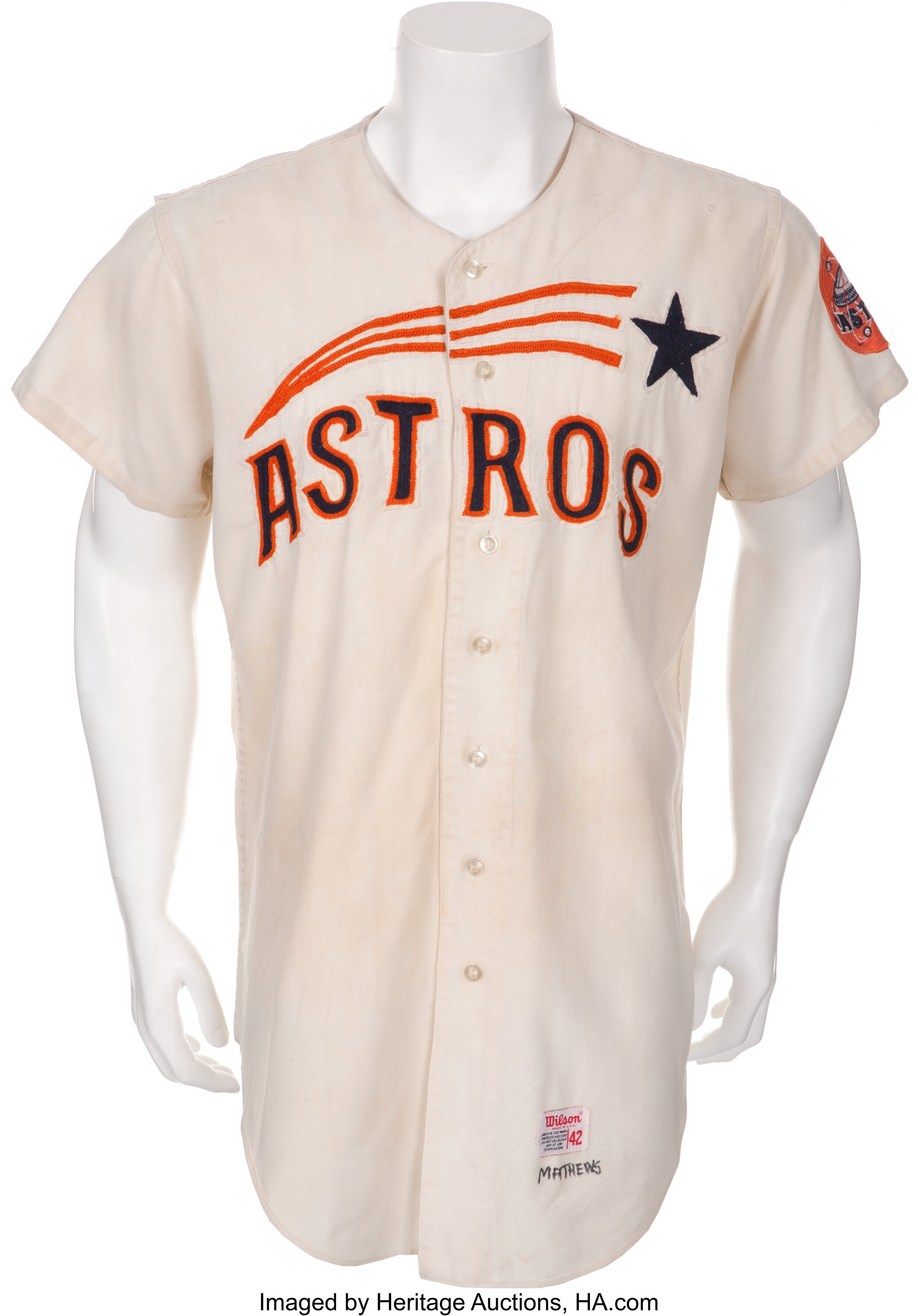 1967 Eddie Mathews Game Worn Houston Astros Jersey.... Baseball | Lot ...