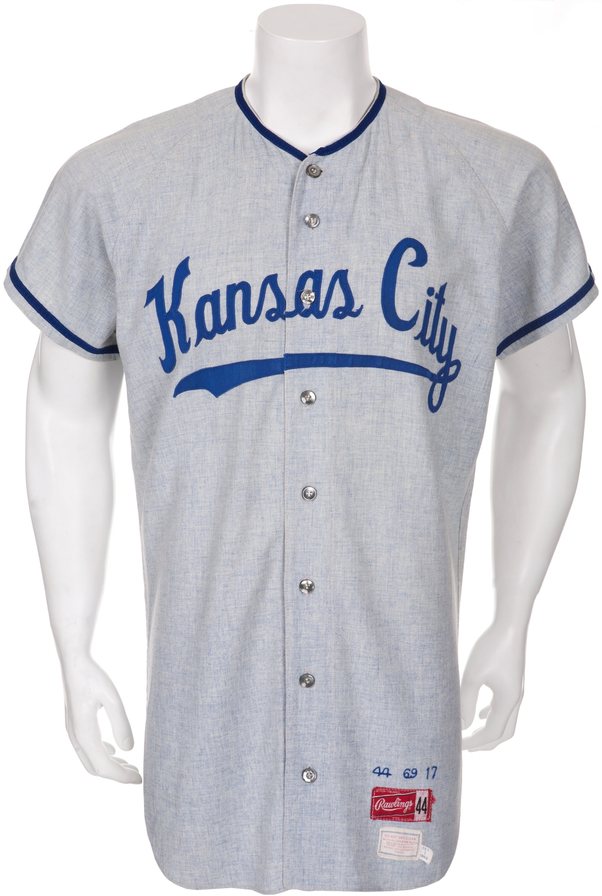 1969 Dave Morehead Game Worn Kansas City Royals Jersey. Baseball, Lot  #81243