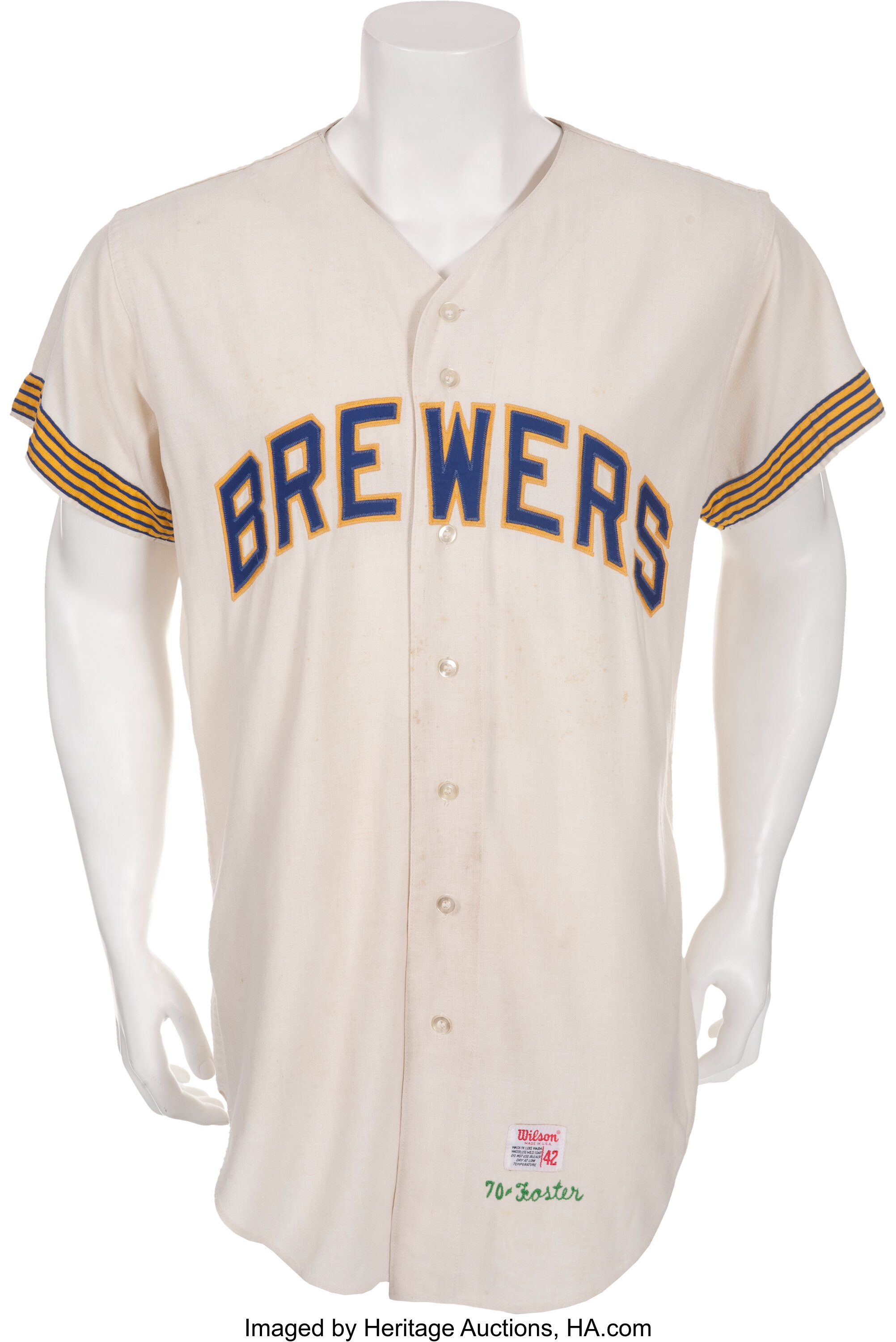 1970 Milwaukee Brewers Game Worn Jersey, Inaugural Season