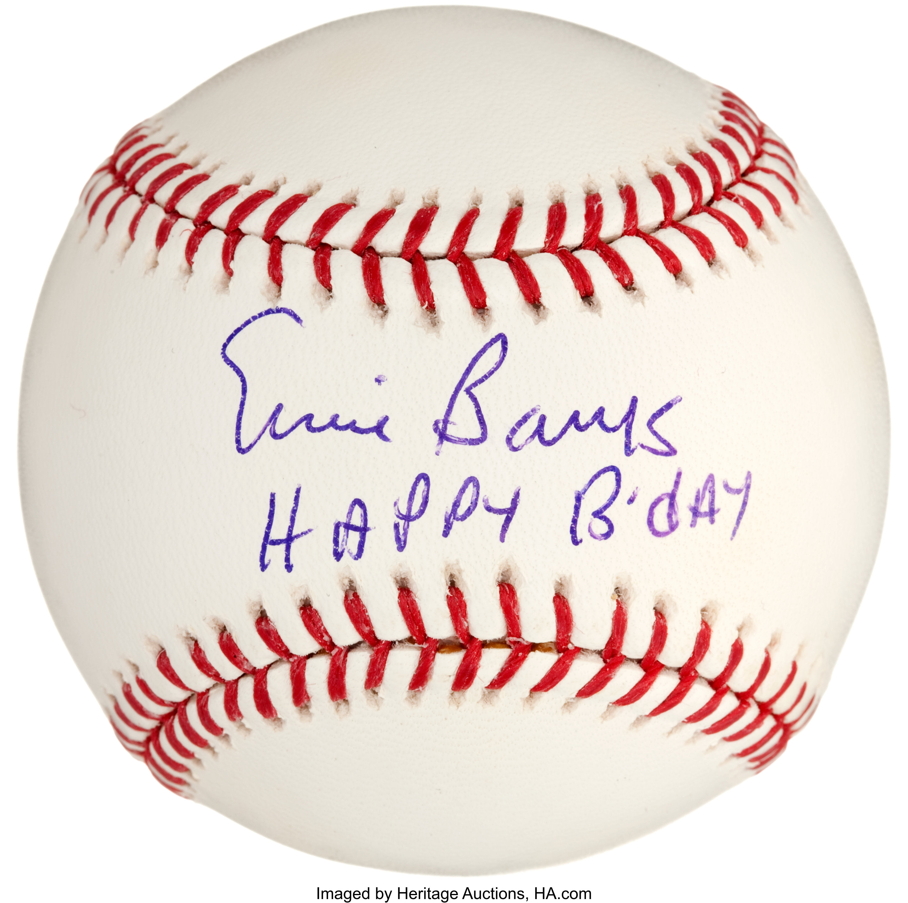 Ernie Banks Signed Baseball, Autographed Ernie Banks Baseball