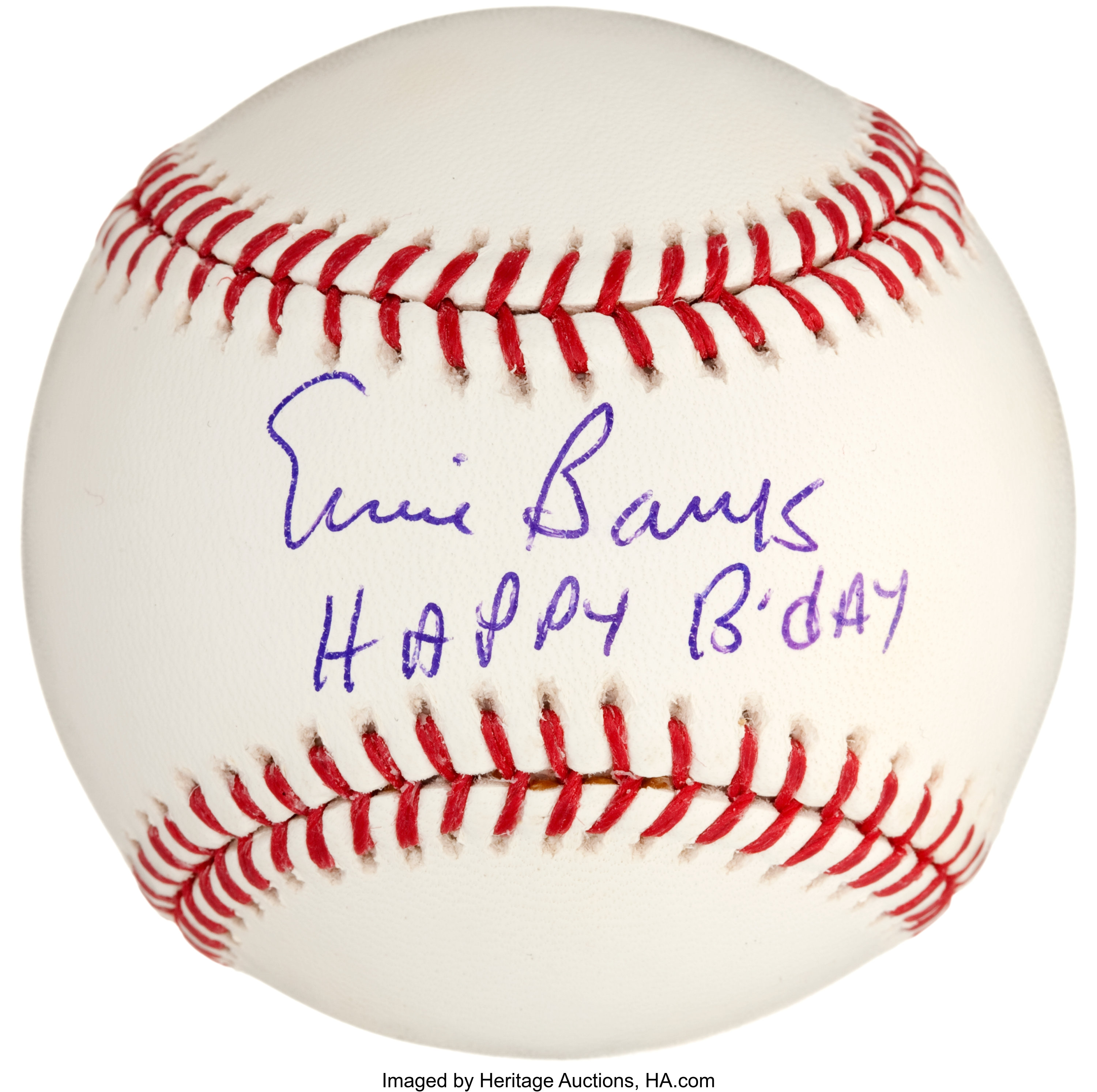 Ernie Banks Signed Baseball