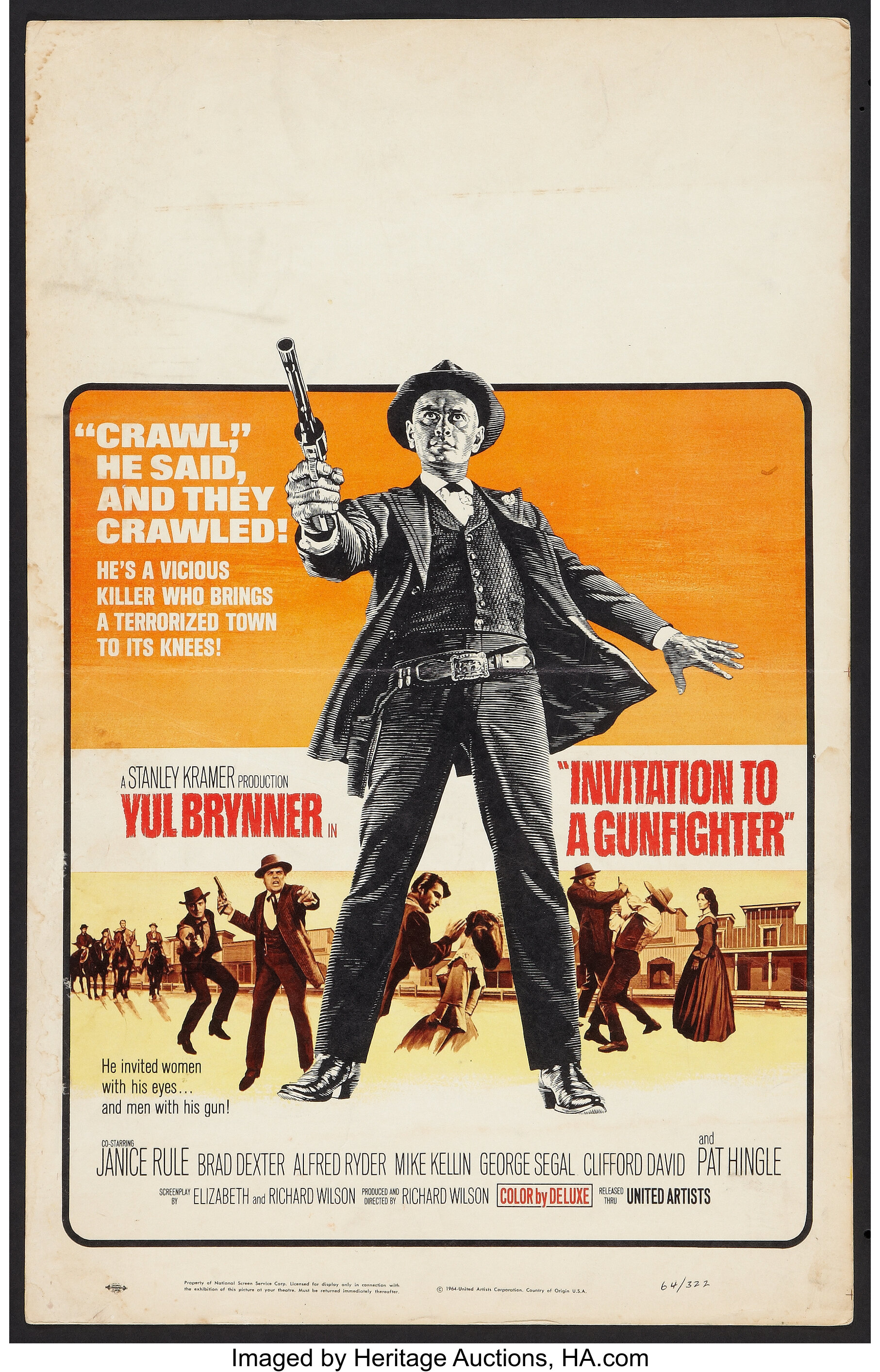 Invitation to a Gunfighter Lot (United Artists, 1964). Window Cards