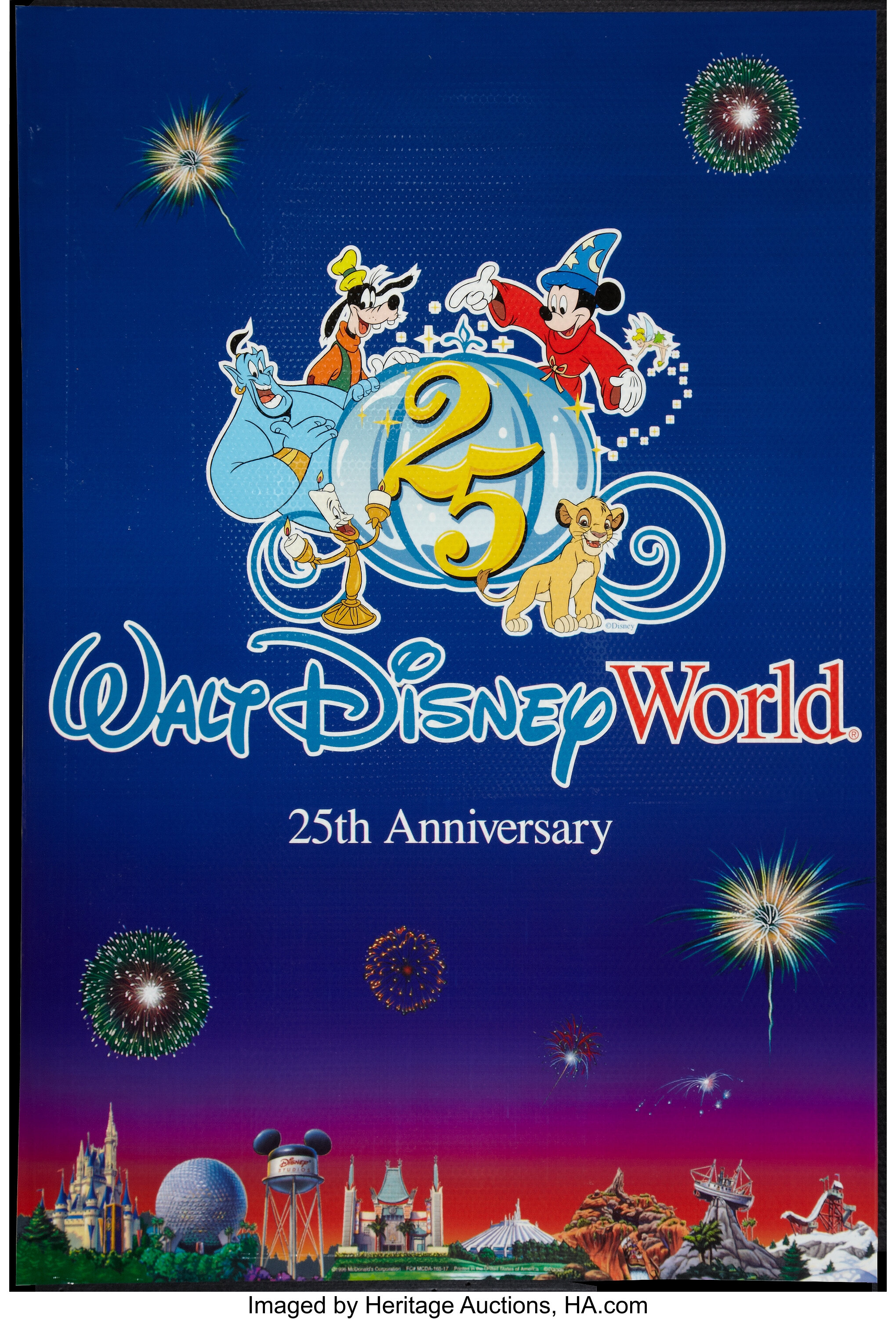 Walt Disney World (Walt Disney, 1996). 25th Anniversary Banner