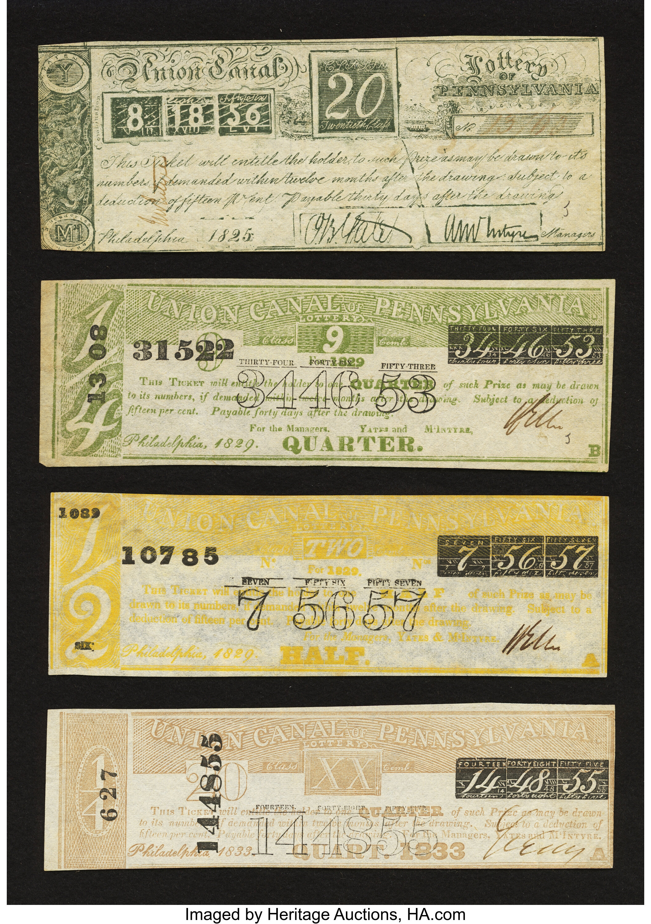 Pennsylvania Lottery Tickets- Four Examples. ... (Total: 4 notes) | Lot ...