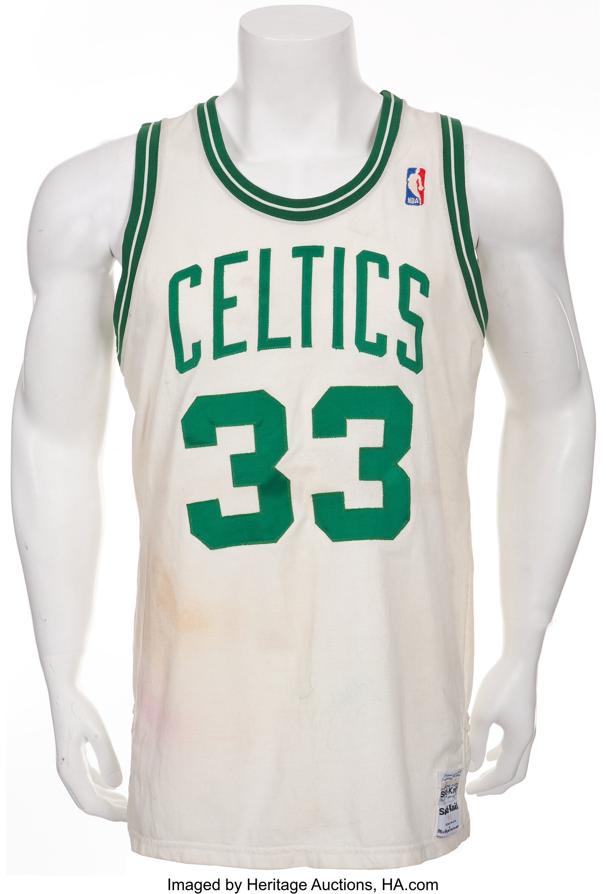 1986 Larry Bird NBA Finals Game Worn Boston Celtics Jersey with, Lot  #80087