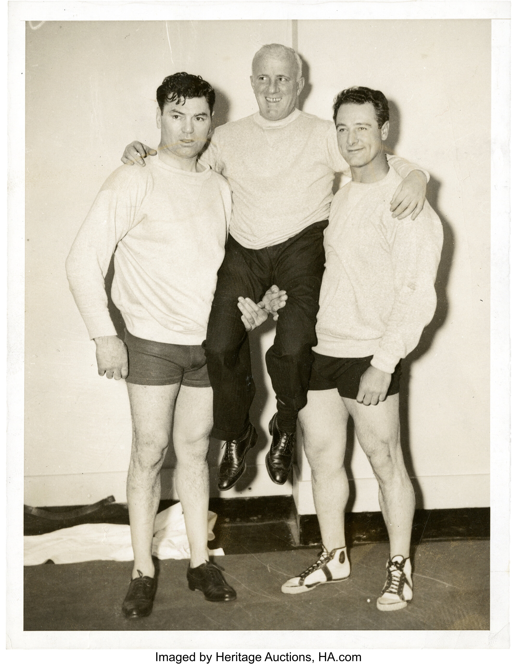 1935 Jack Dempsey, Lou Gehrig and Bugs Bear Original Photograph.... | Lot #41090 | Heritage Auctions