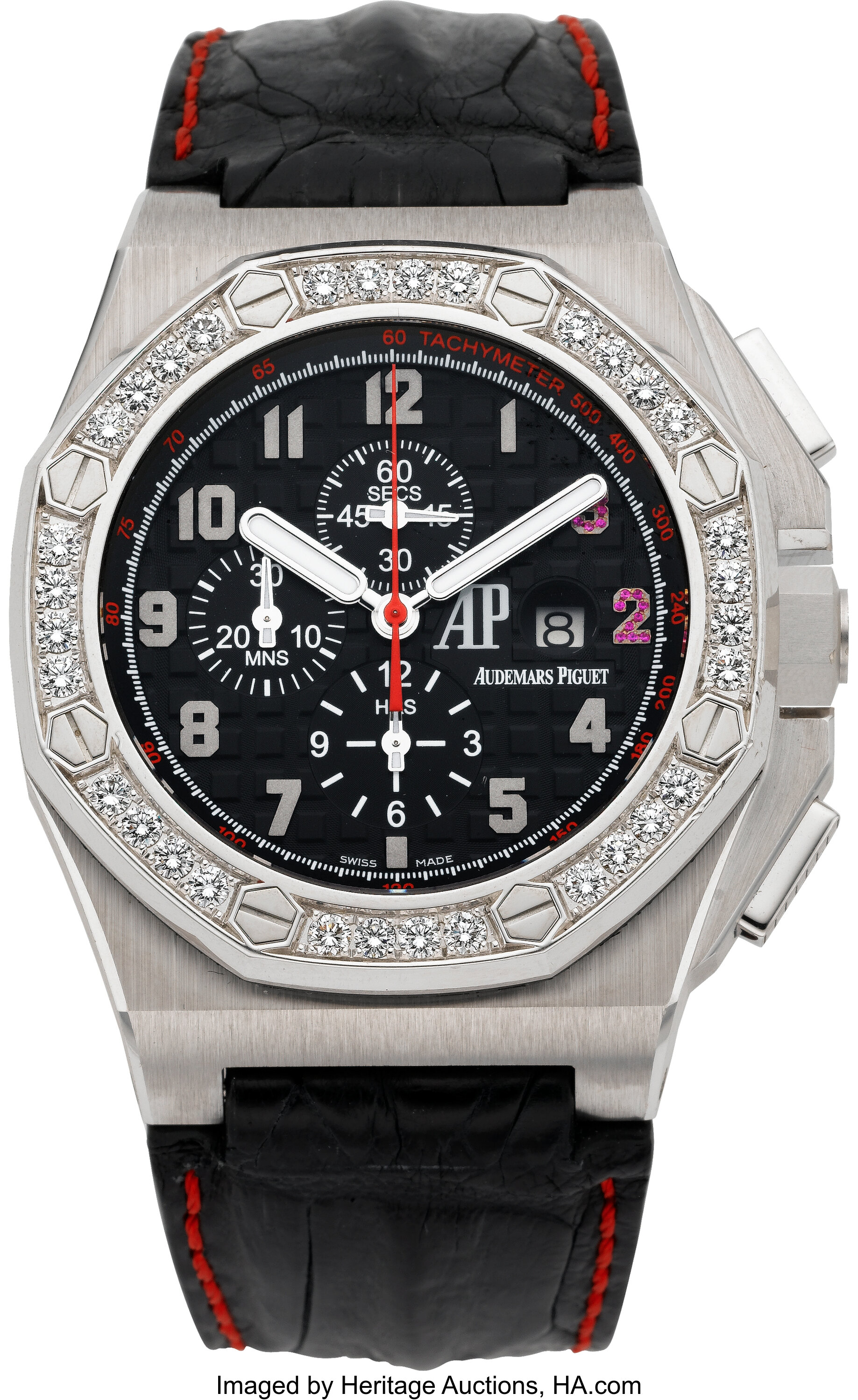 Audemars Piguet Fine Rare 18k White Gold Diamond Shaquille O