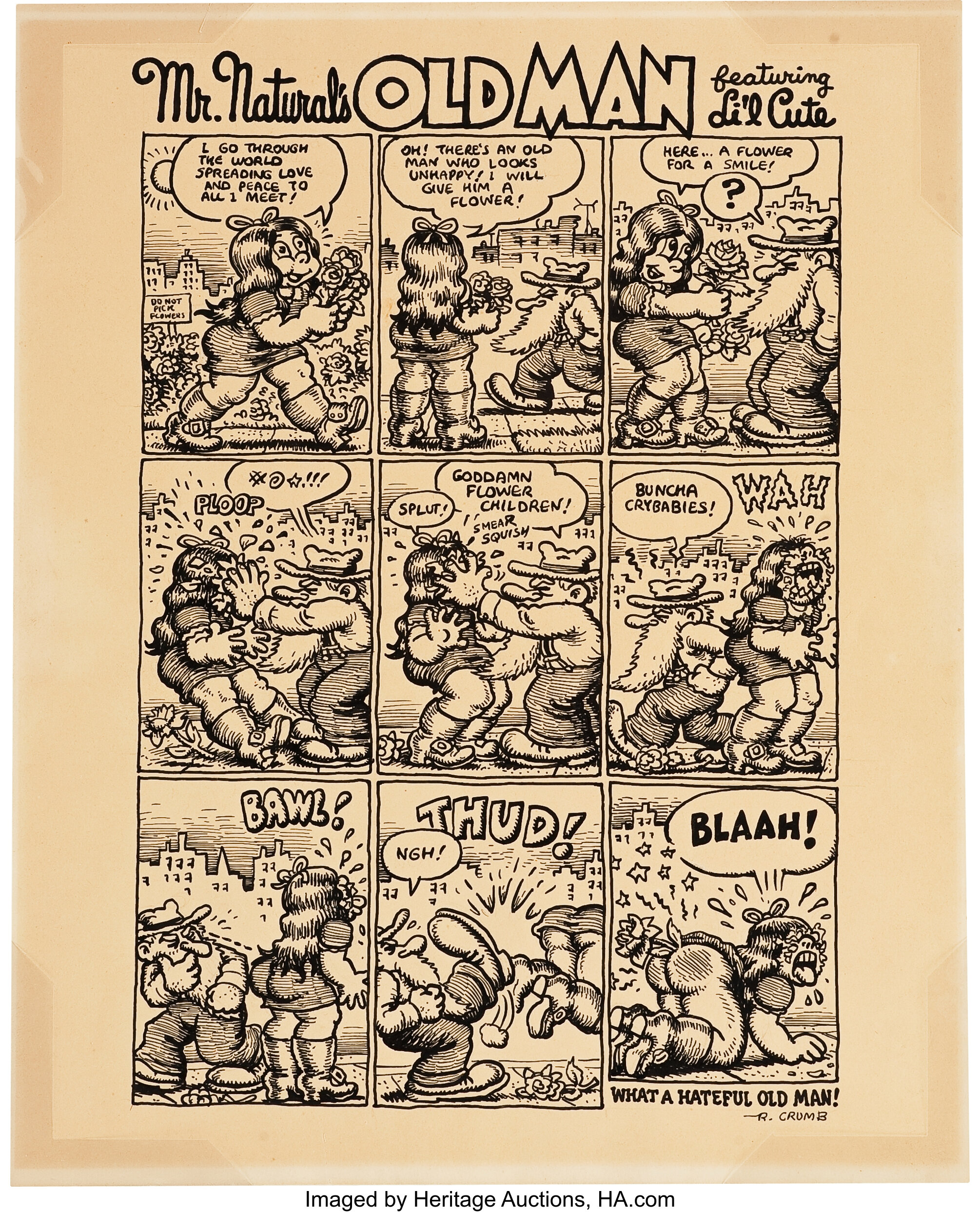 Robert Crumb Mr. Natural #1 Complete 1-page Story 