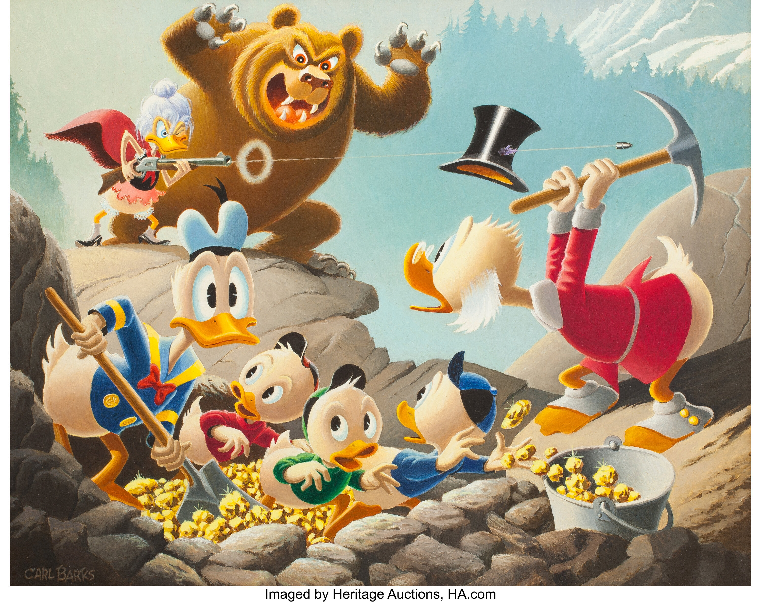 Carl Barks Trespassers Will Be Ventilated Oil Painting Original Art ...