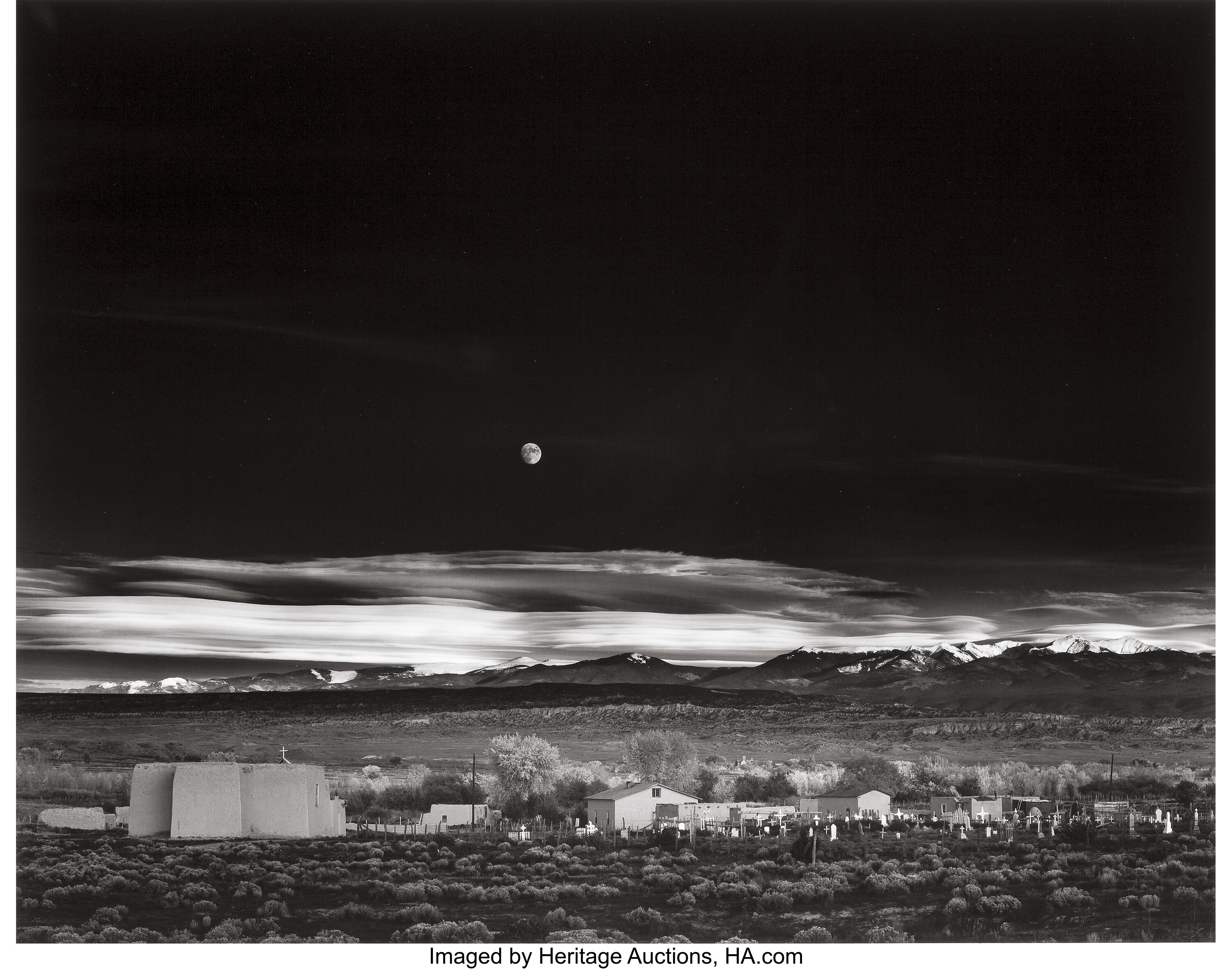 ANSEL EASTON ADAMS (American, 1902-1984). Moonrise, Hernandez, New ...