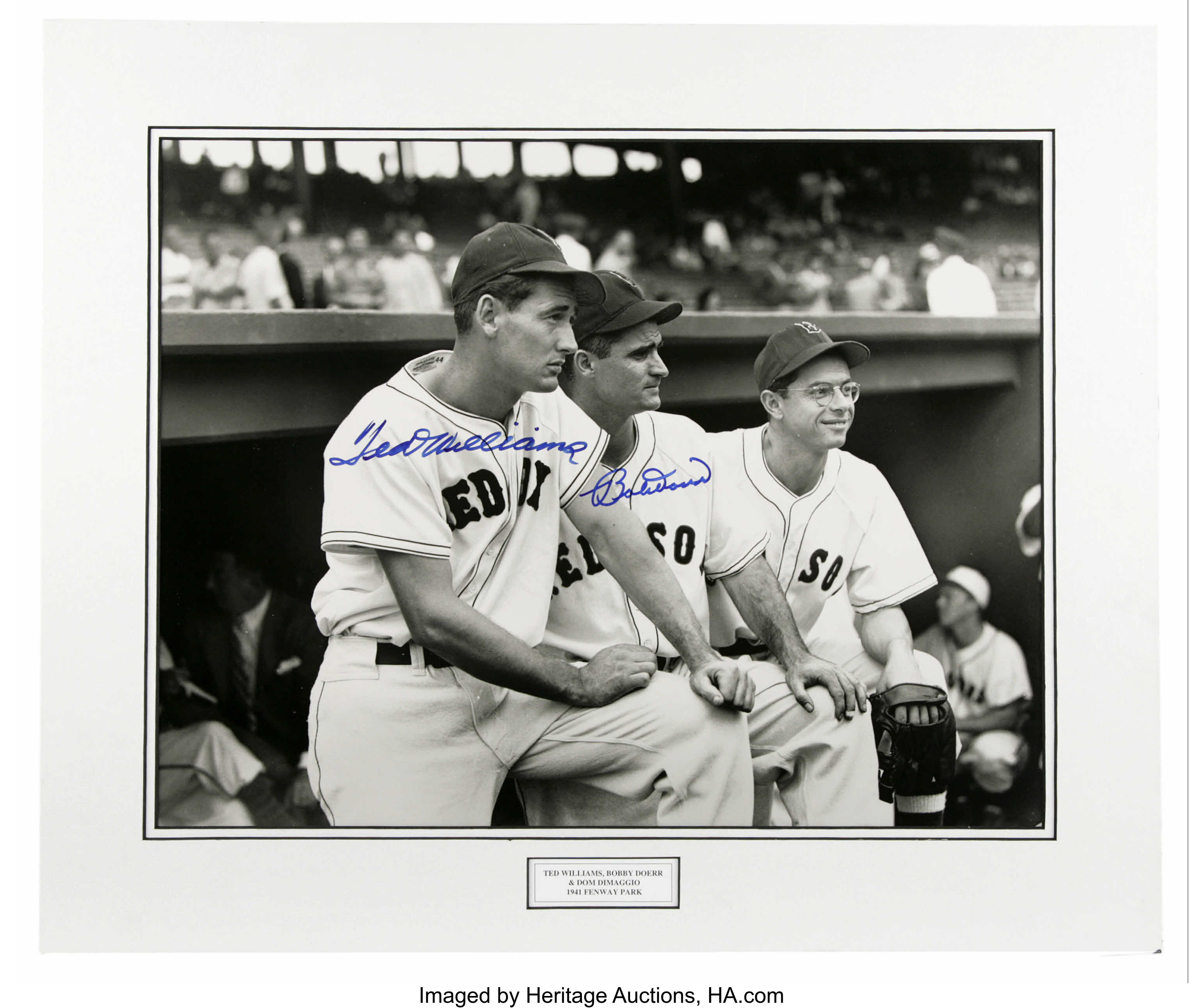 Ted Williams & Bobby Doerr BOSTON RED SOX Photo Picture 