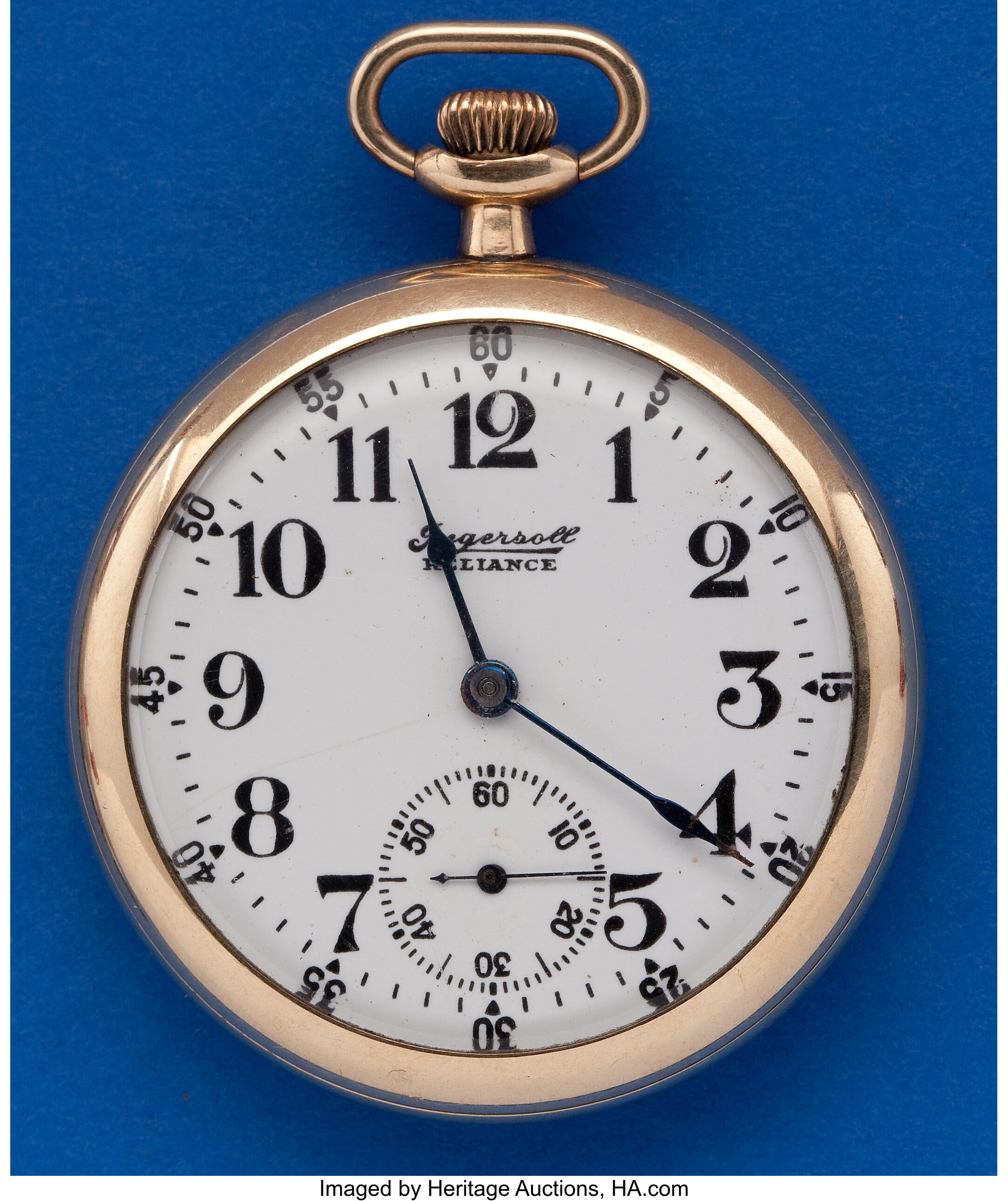 Ingersoll 14 Size Reliance Pocket Watch. Timepieces American Lot 72117 Heritage Auctions