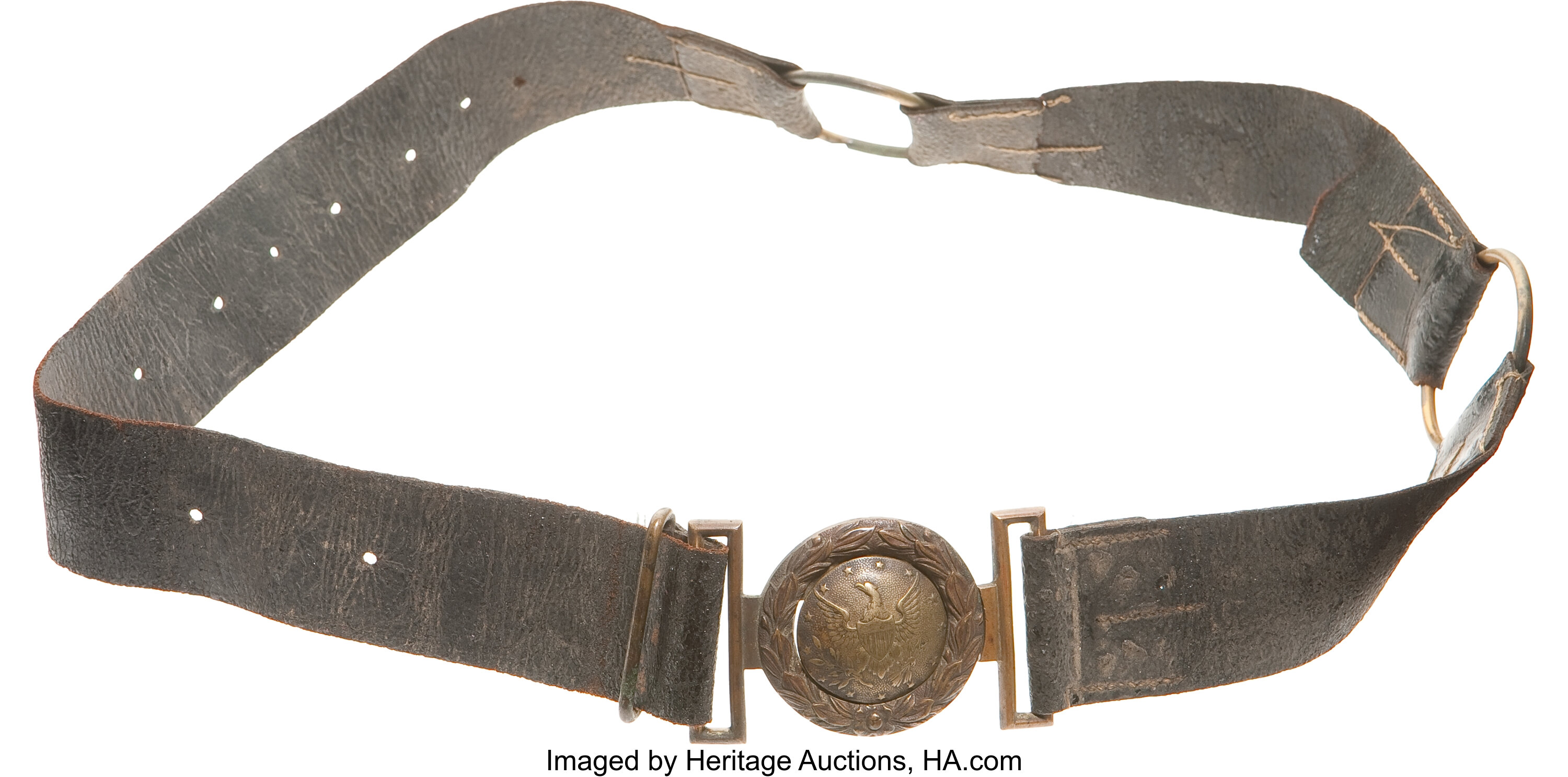 Belt with eagle plate