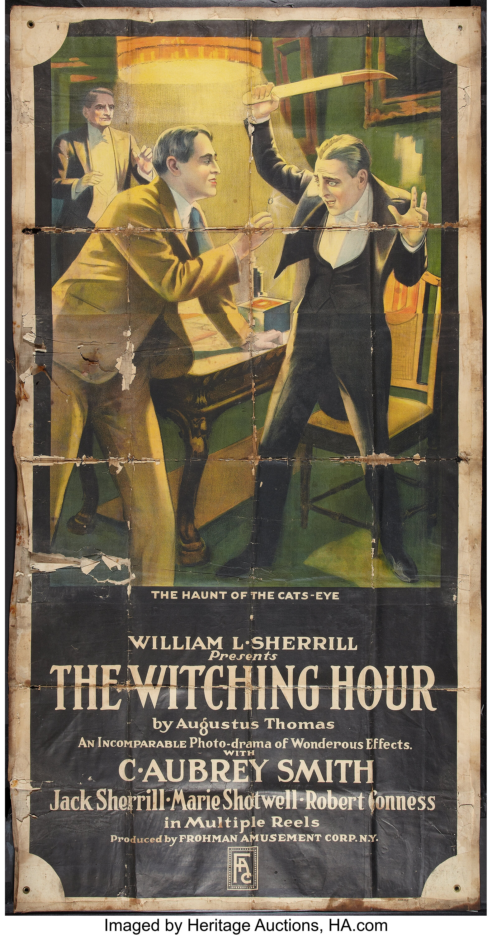 The Witching Hour Frohman Amusement 1916 Three Sheet 41 X Lot Heritage Auctions