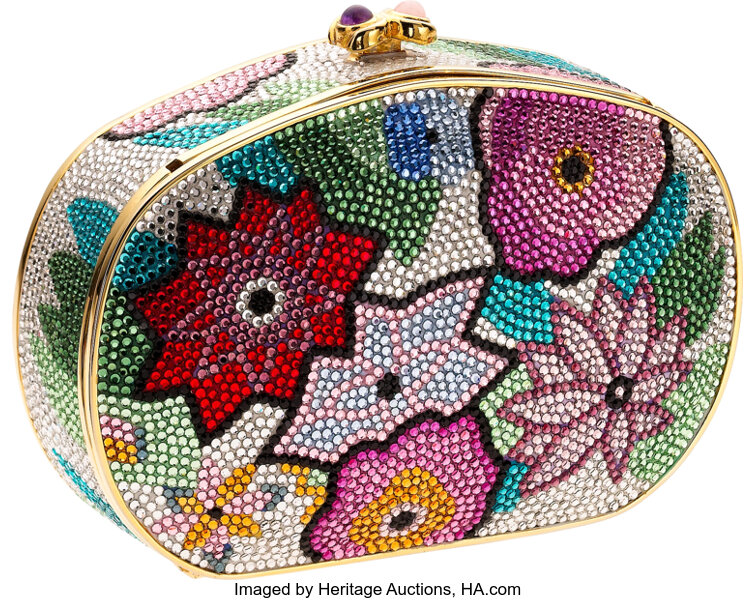 Judith Leiber Flower Motif Evening Bag