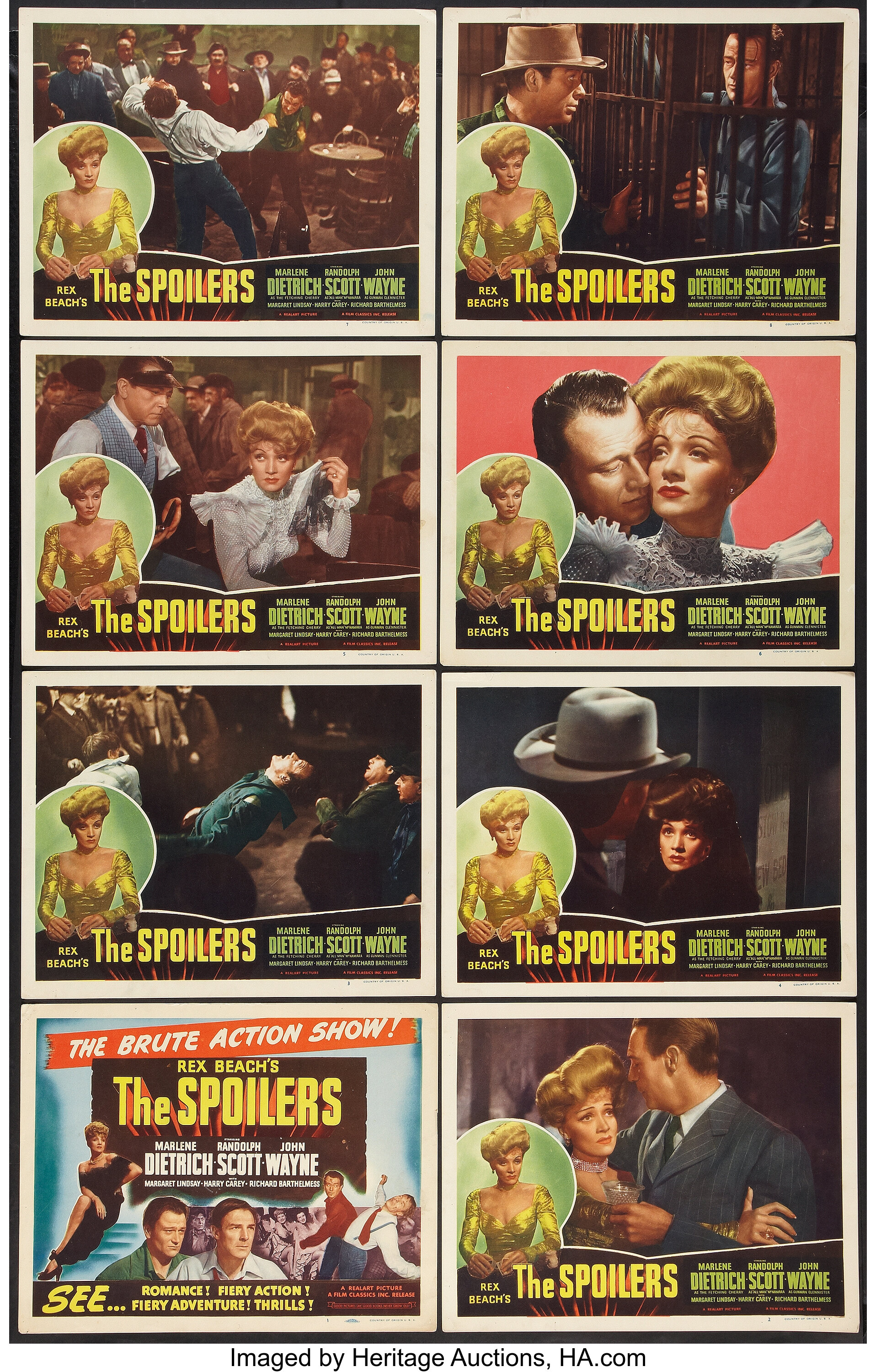 The Spoilers (Realart, R-1947). Lobby Card Set of 8 (11