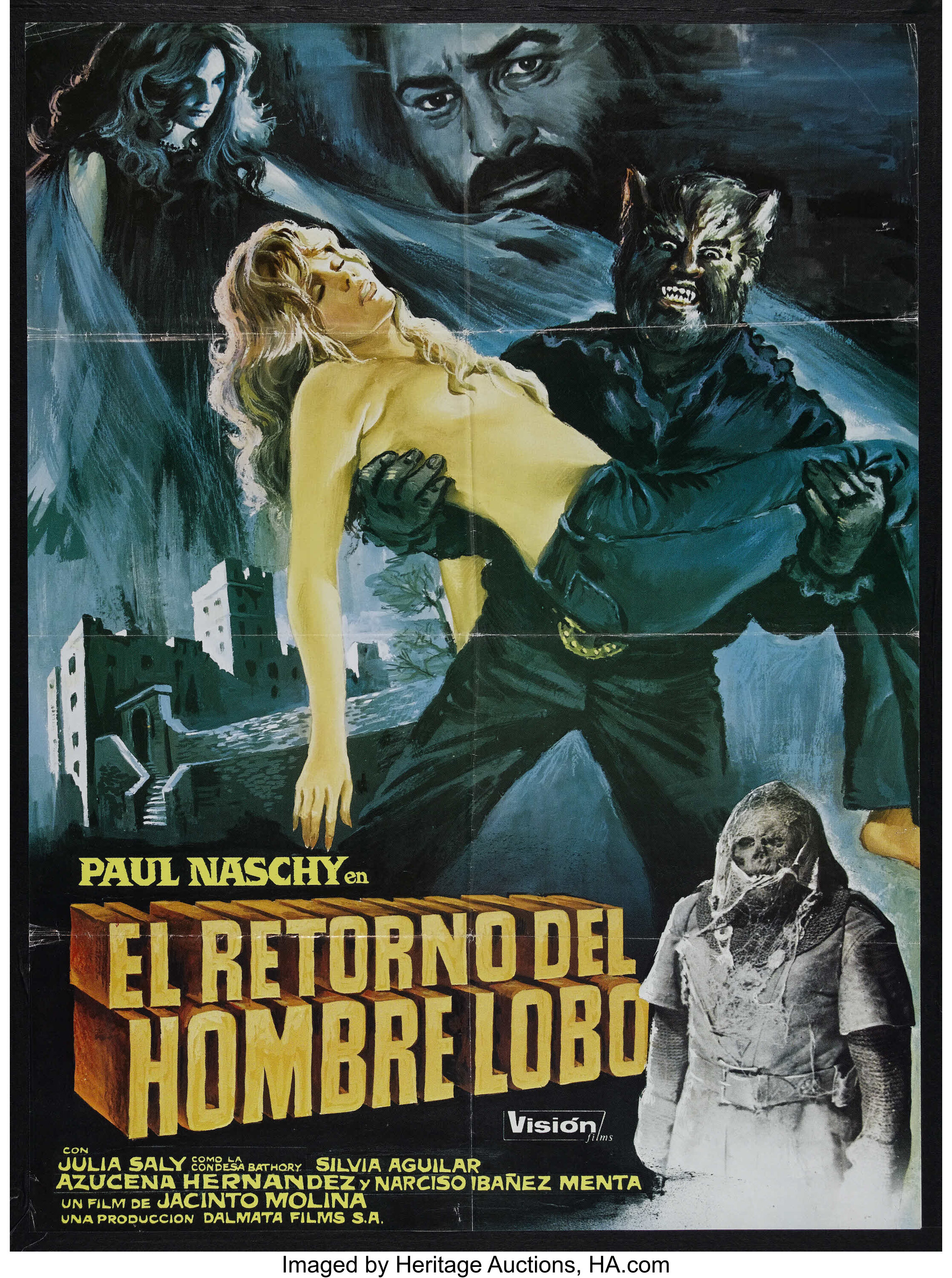 Night of the Werewolf - Lobby card with Paul Naschy & Azucena Hernández