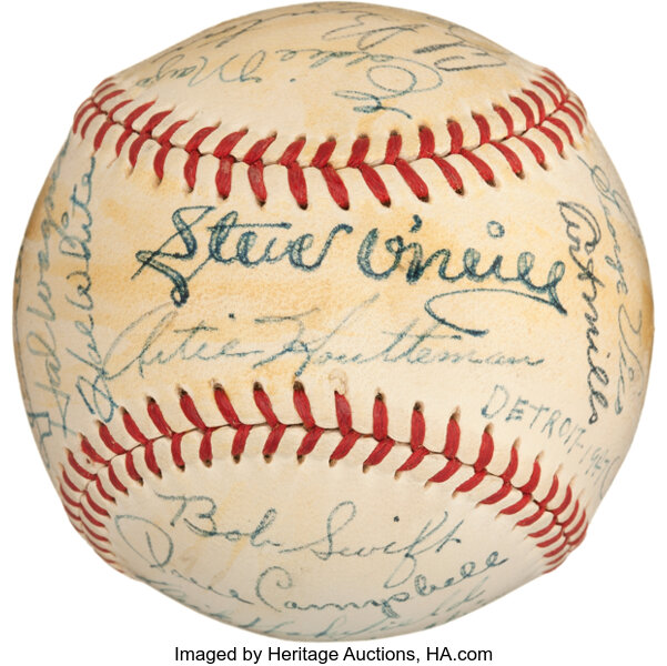 1947 Detroit Tigers Team Signed Baseball (27 Signatures).