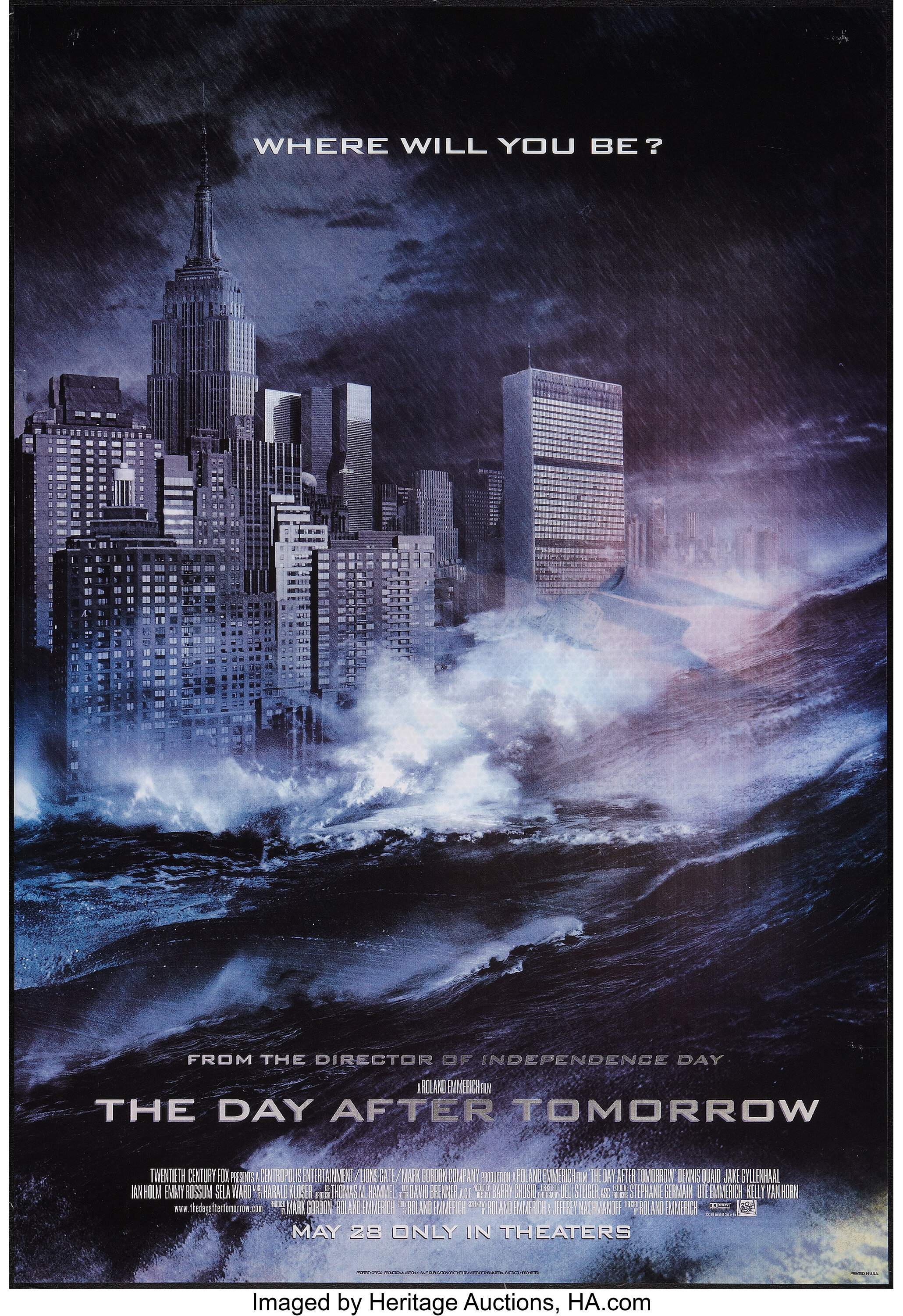 The Day After Tomorrow (20th Century Fox, 2004). Lenticular One | Lot ...