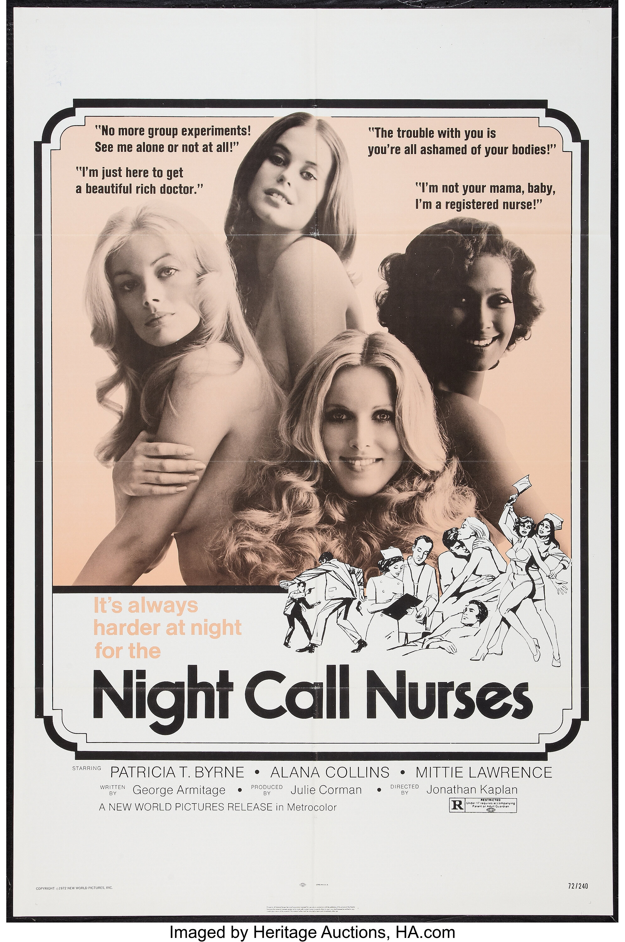 NIGHT CALL NURSES 1972 Original 1- SHEET Movie Poster
