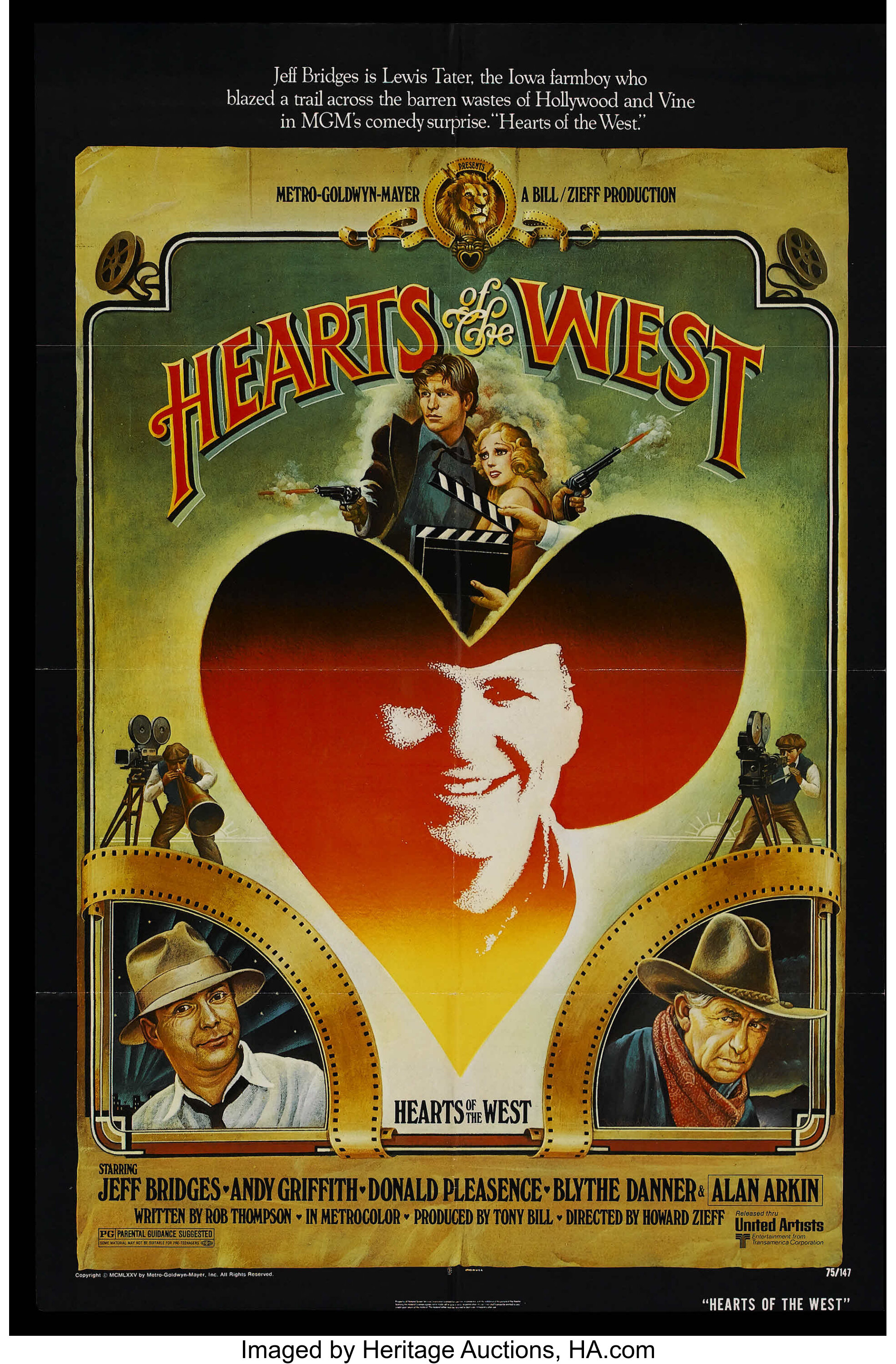 Hearts Of The West United Artists 1975 One Sheet 27 X 41 Lot 25135 Heritage Auctions