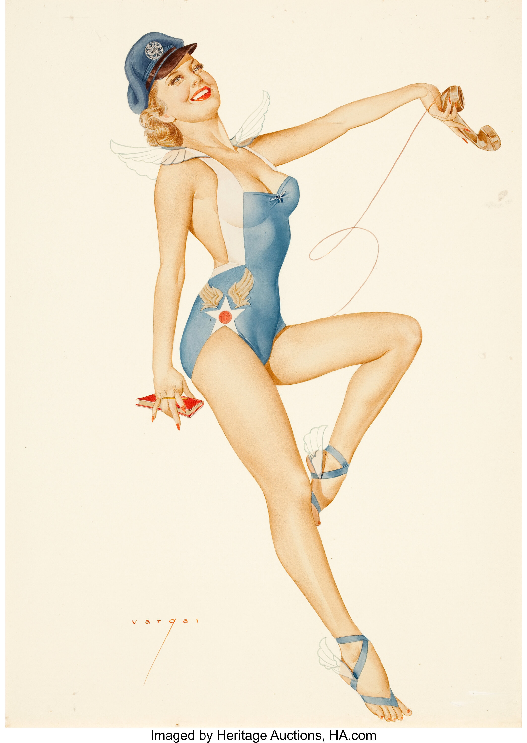 Alberto Vargas American 1896 1982 Us Air Force Girl Ace Of Lot