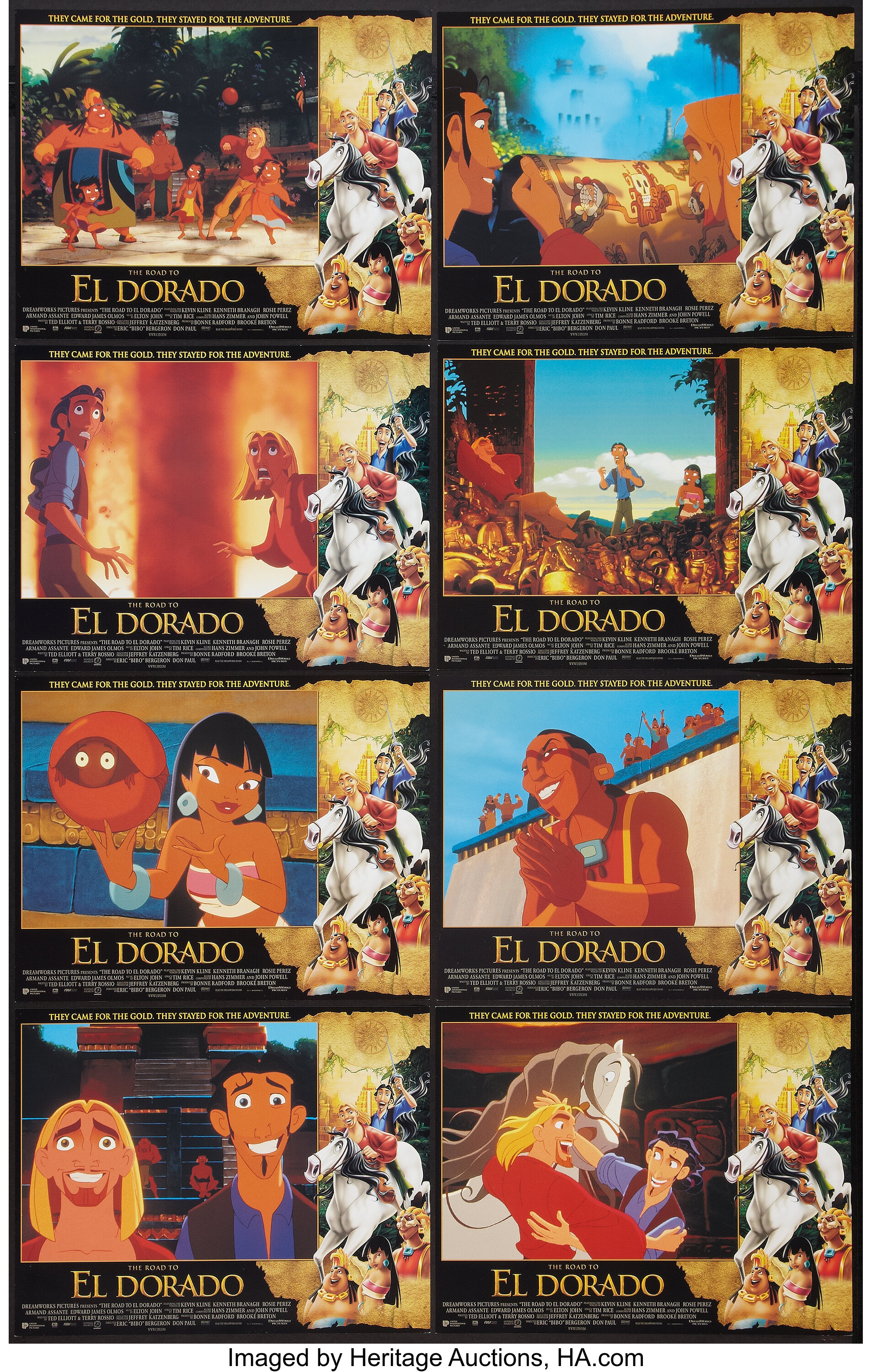 The Road to El Dorado (DreamWorks, 2000). Lobby Card Sets of 8 (2) | Lot  #53323 | Heritage Auctions