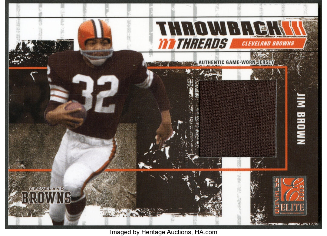 2003 Donruss Elite Throwback Threads Jim Brown & Jim Thorpe, Lot #42120