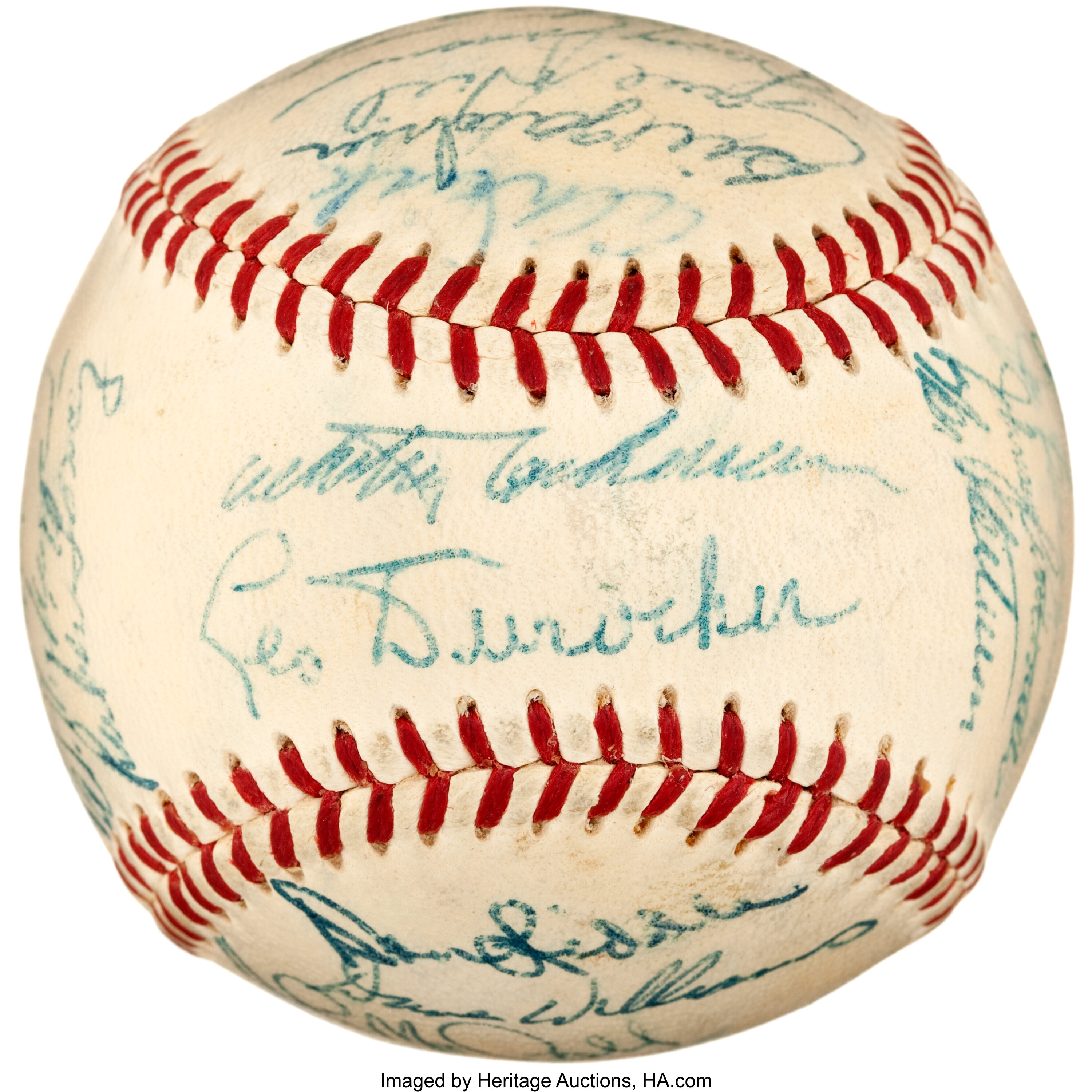 1954 New York Giants Team Signed Baseball - (29 Signatures) World, Lot  #41041