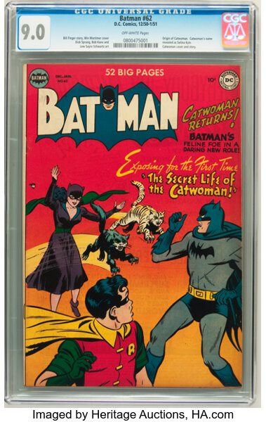 Batman #62 Williamsport pedigree (DC, 1950) CGC VF/NM 9.0 Off