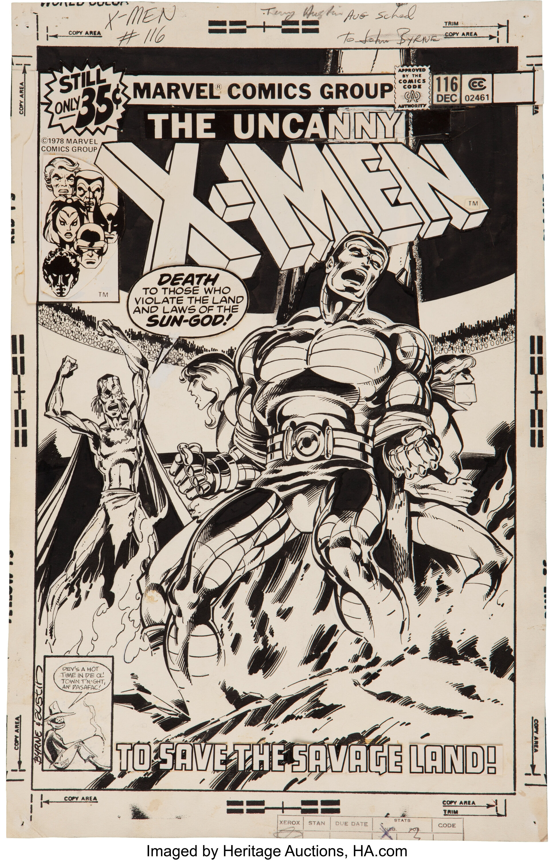 John Byrne and Terry Austin X-Men #116 Cover Original Art (Marvel 