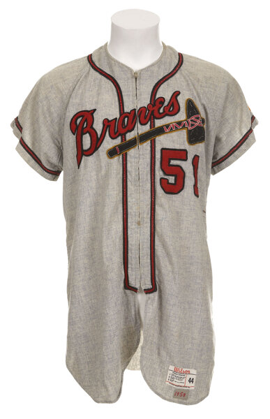 1950s Vintage BRAVES Flannel Baseball Uniform Boys Jersey and 