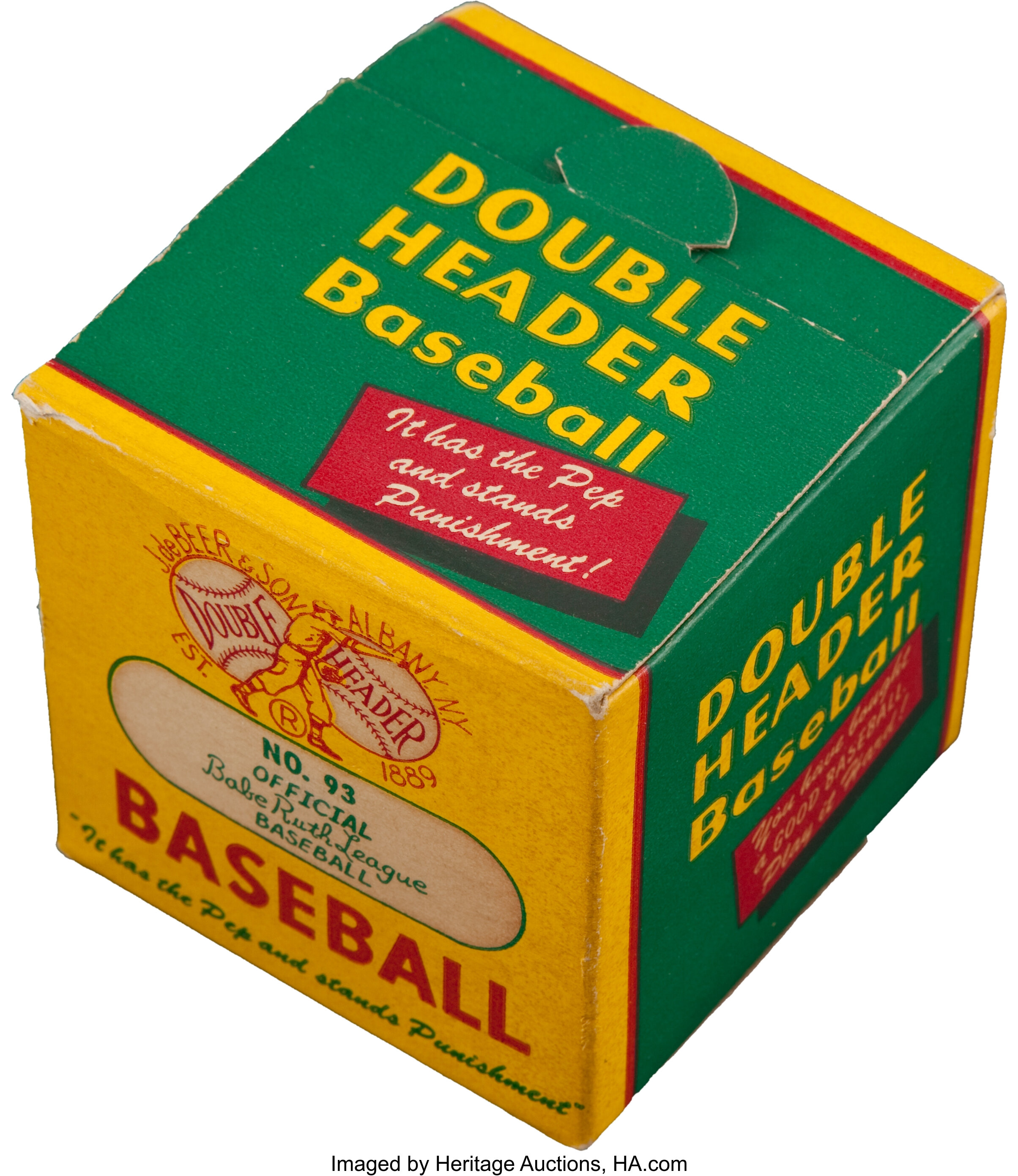 Softball individuel officiel 16 double tête J. deBeer & Son
